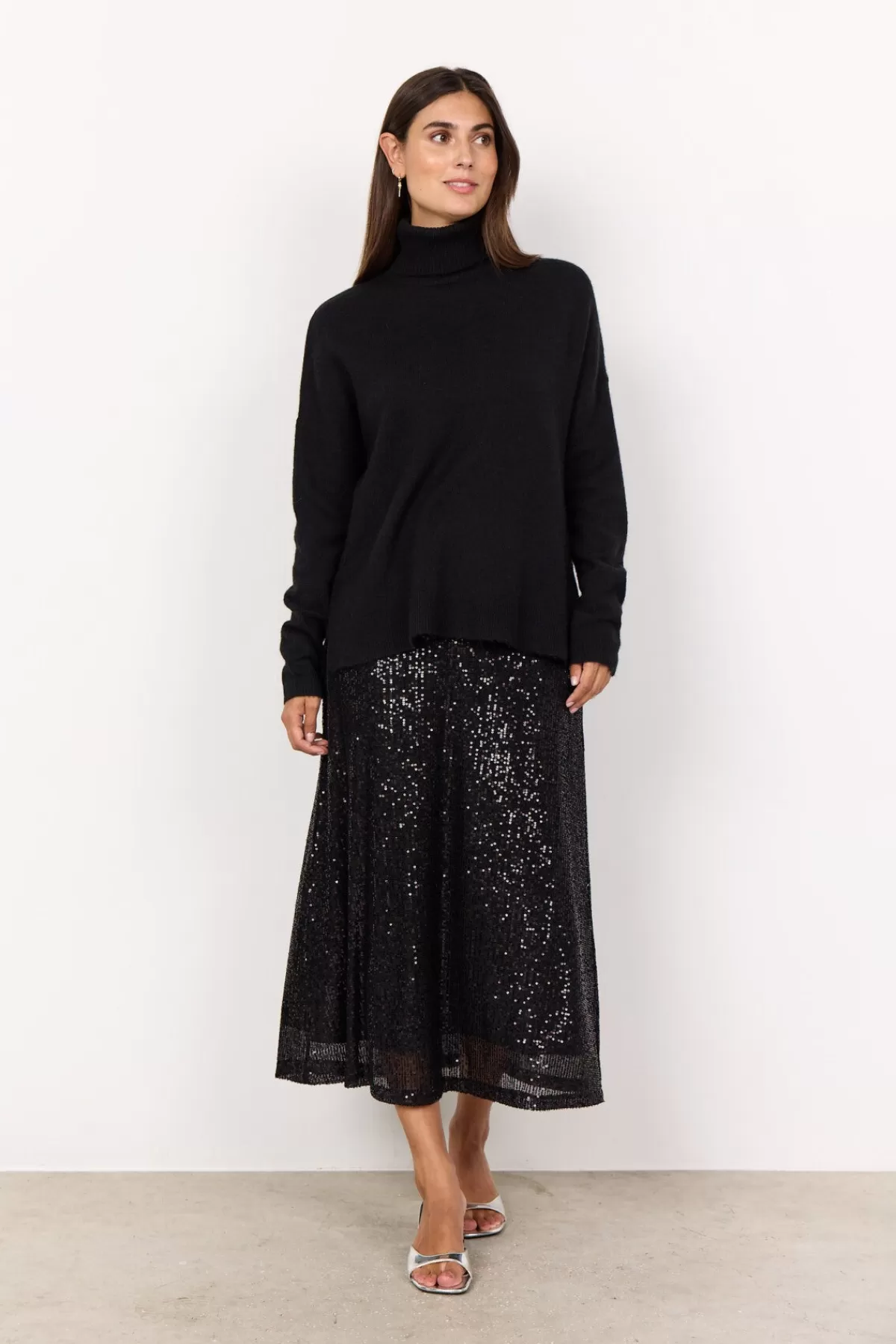 Soyaconcept Knitwear-SC-NESSIE 47 Pullover Black