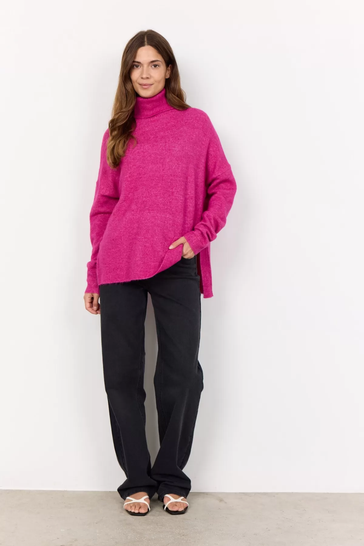 Soyaconcept Knitwear-SC-NESSIE 47 Pullover Pink