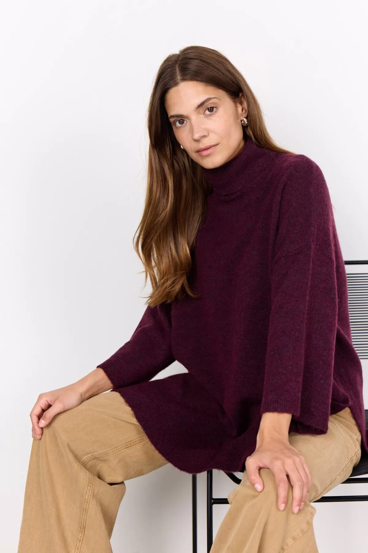 Soyaconcept Knitwear-SC-NESSIE 52 Pullover Bordeaux