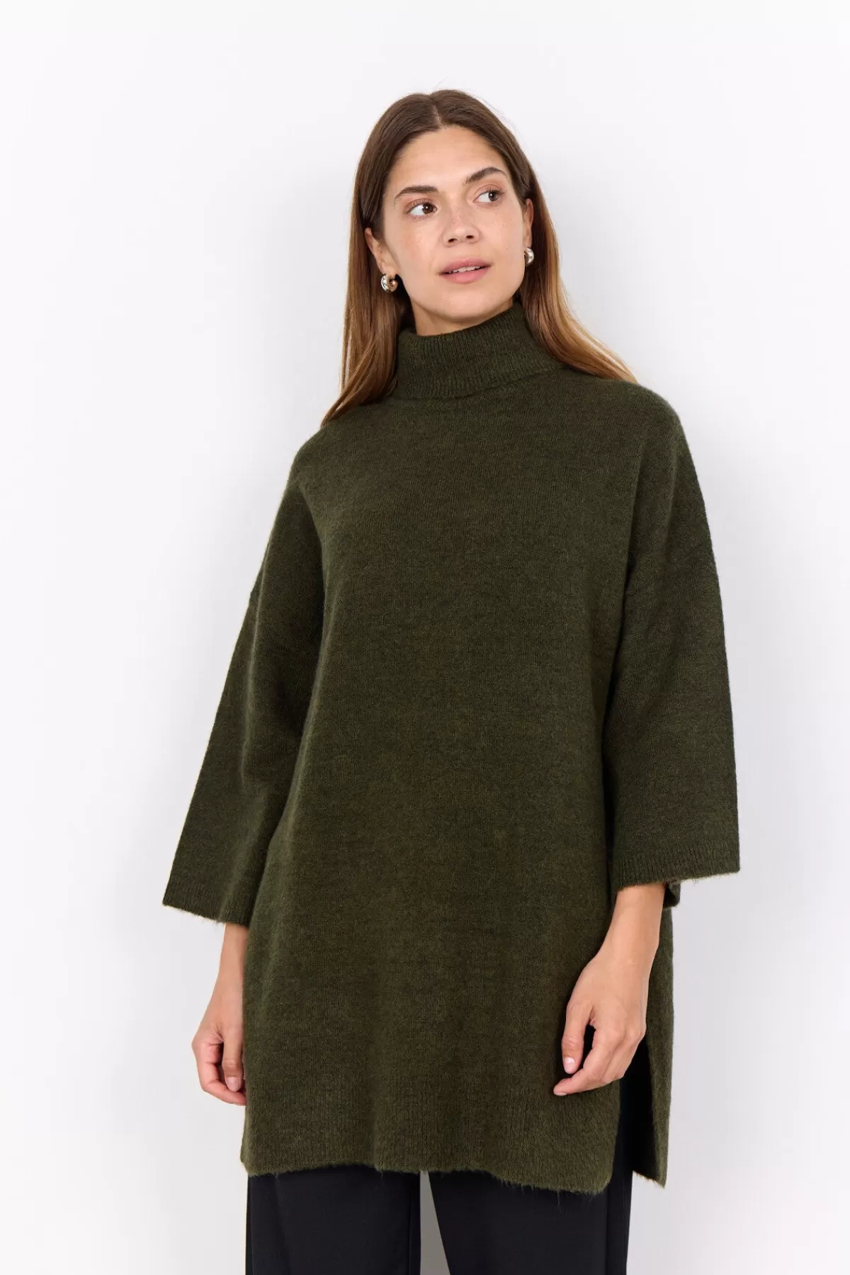 Soyaconcept Knitwear-SC-NESSIE 52 Pullover Olive