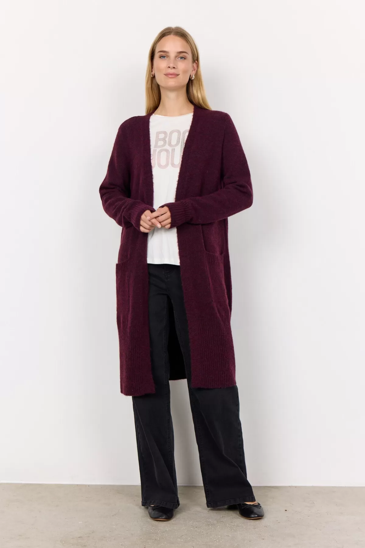 Soyaconcept Knitwear | Cardigans-SC-NESSIE 58 Cardigan Bordeaux