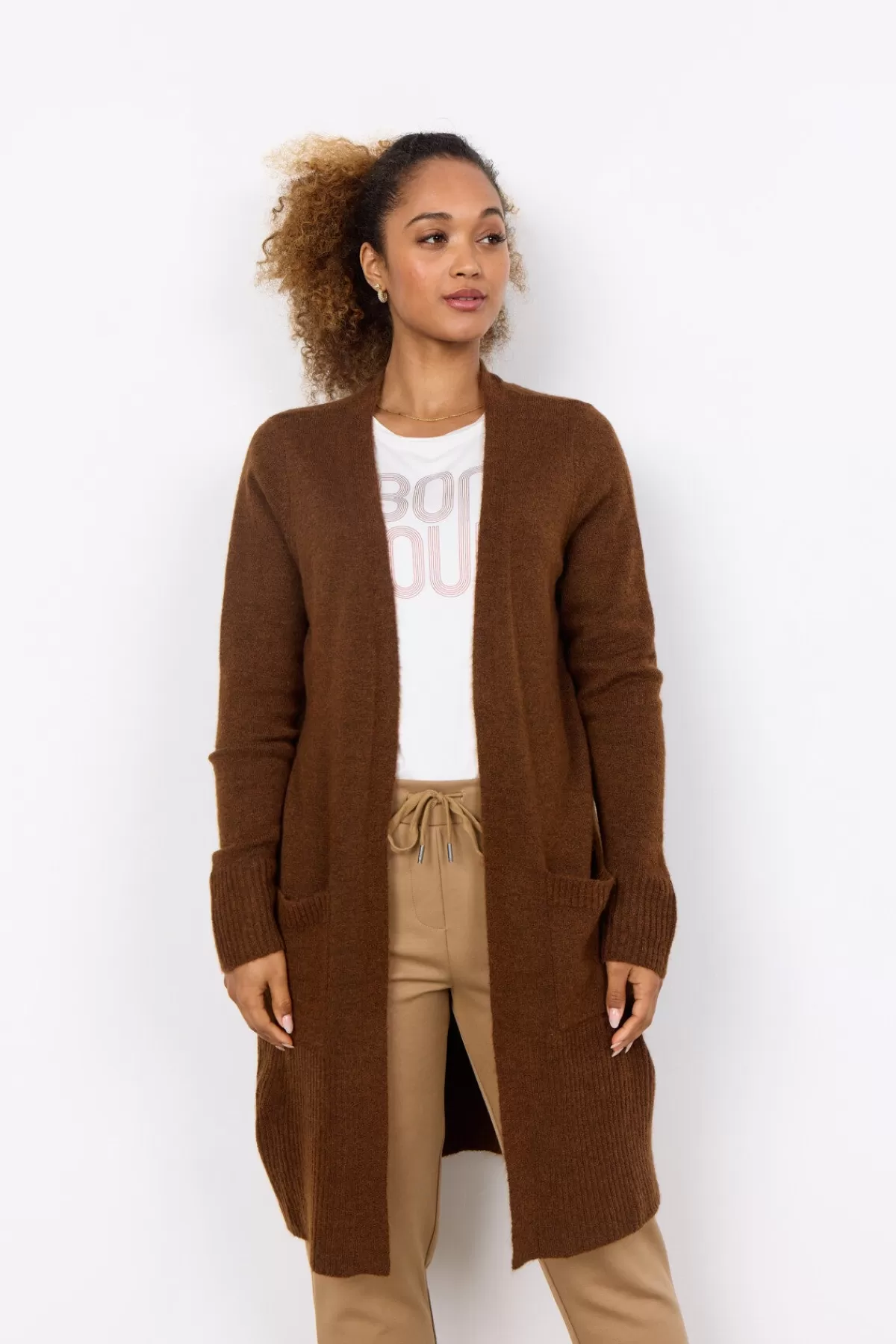 Soyaconcept Knitwear | Cardigans-SC-NESSIE 58 Cardigan Brown