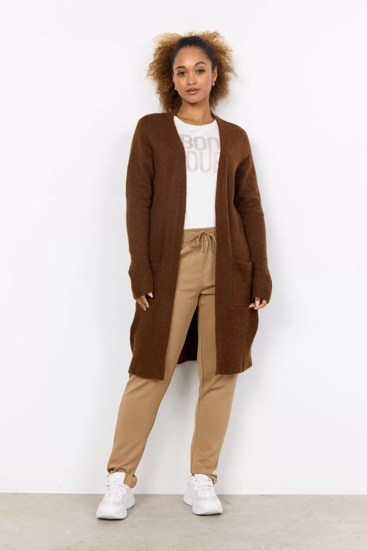 Soyaconcept Knitwear | Cardigans-SC-NESSIE 58 Cardigan Brown