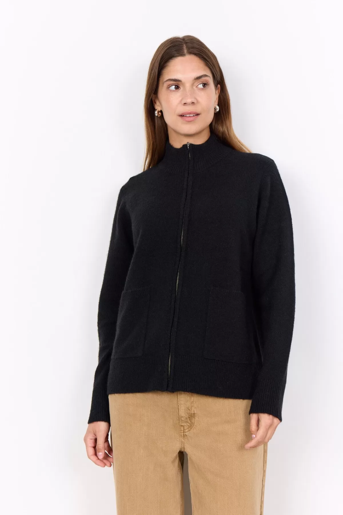 Soyaconcept Knitwear | Cardigans-SC-NESSIE 59 Cardigan Black
