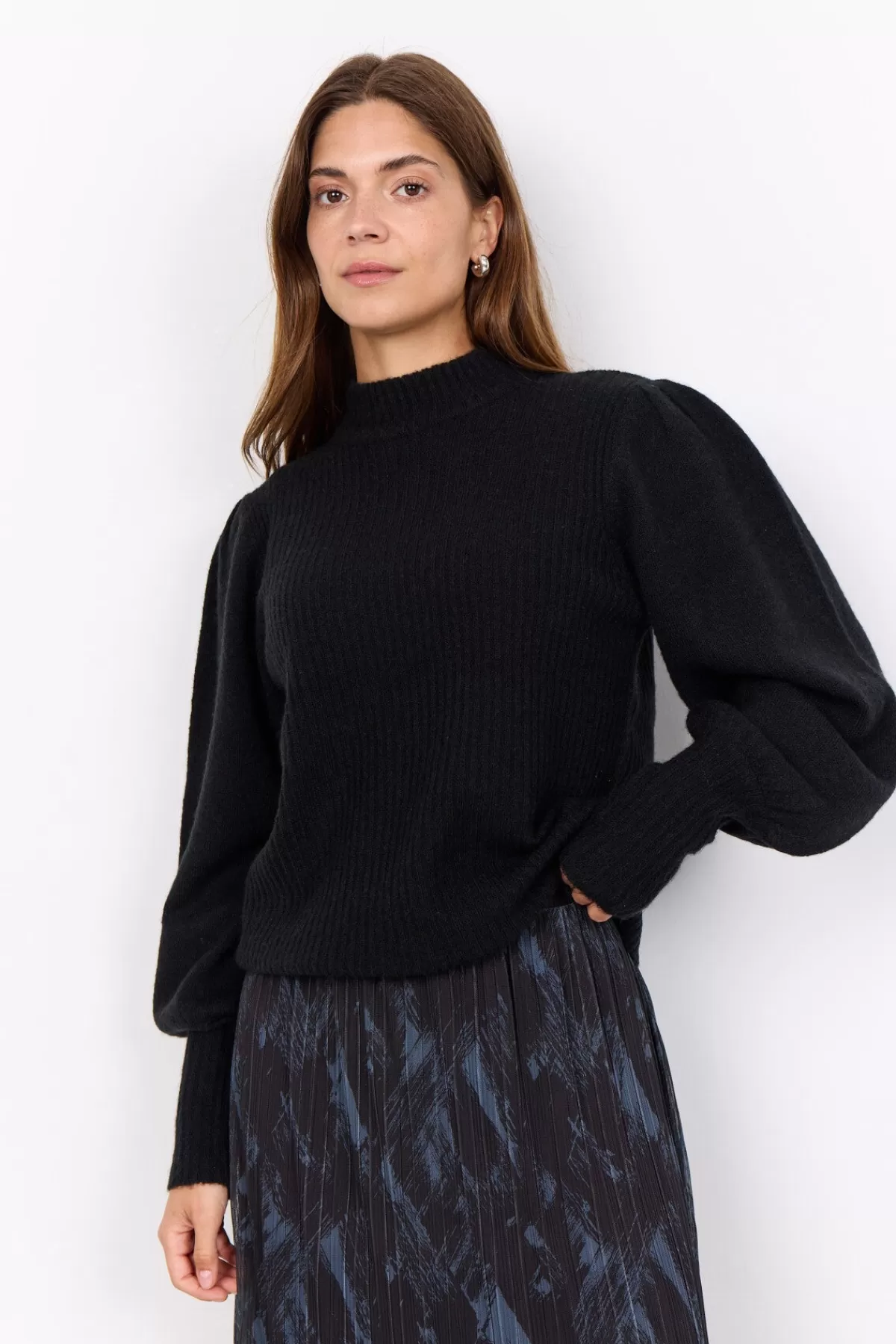Soyaconcept Knitwear-SC-NESSIE 60 Pullover Black