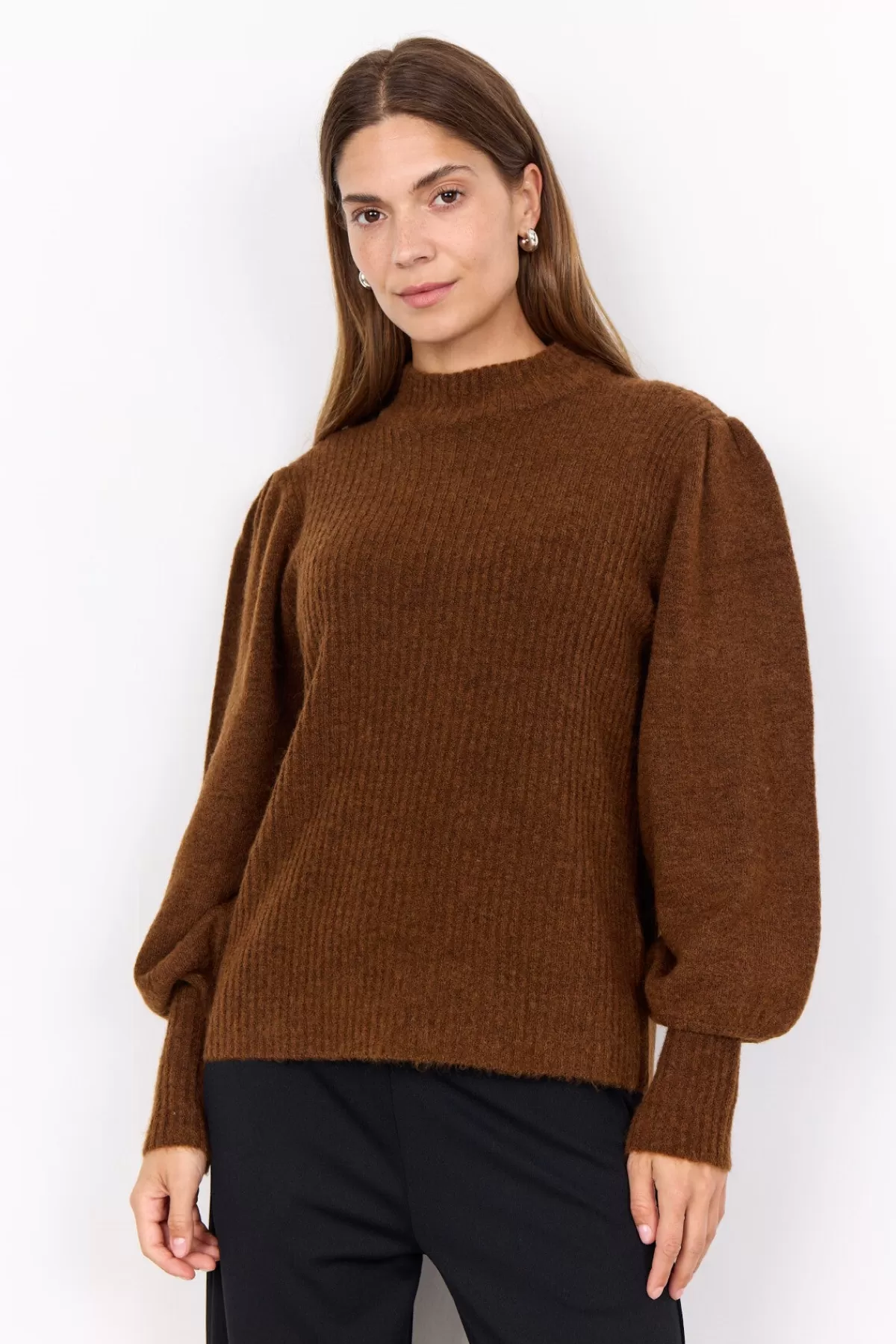 Soyaconcept Knitwear-SC-NESSIE 60 Pullover Brown