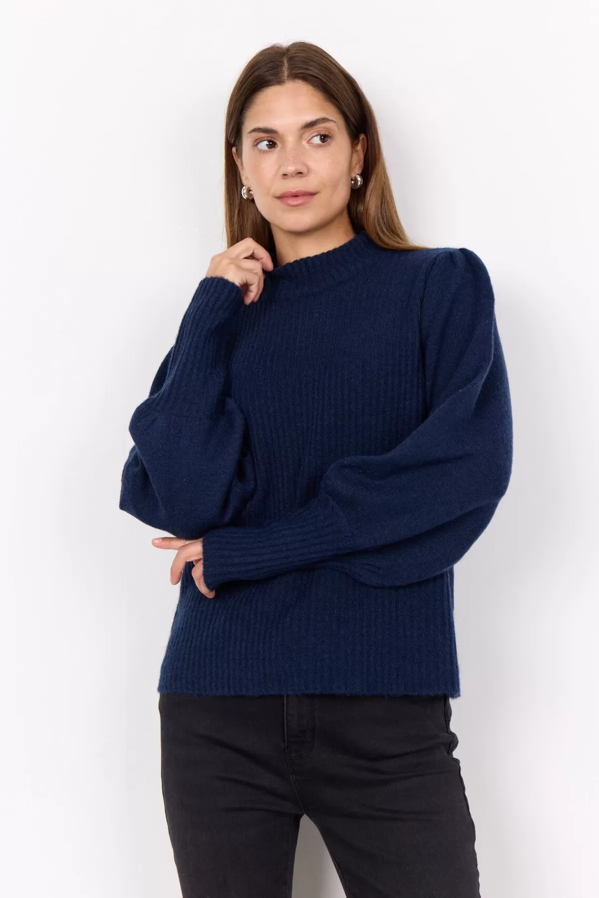 Soyaconcept Knitwear-SC-NESSIE 60 Pullover Dark blue
