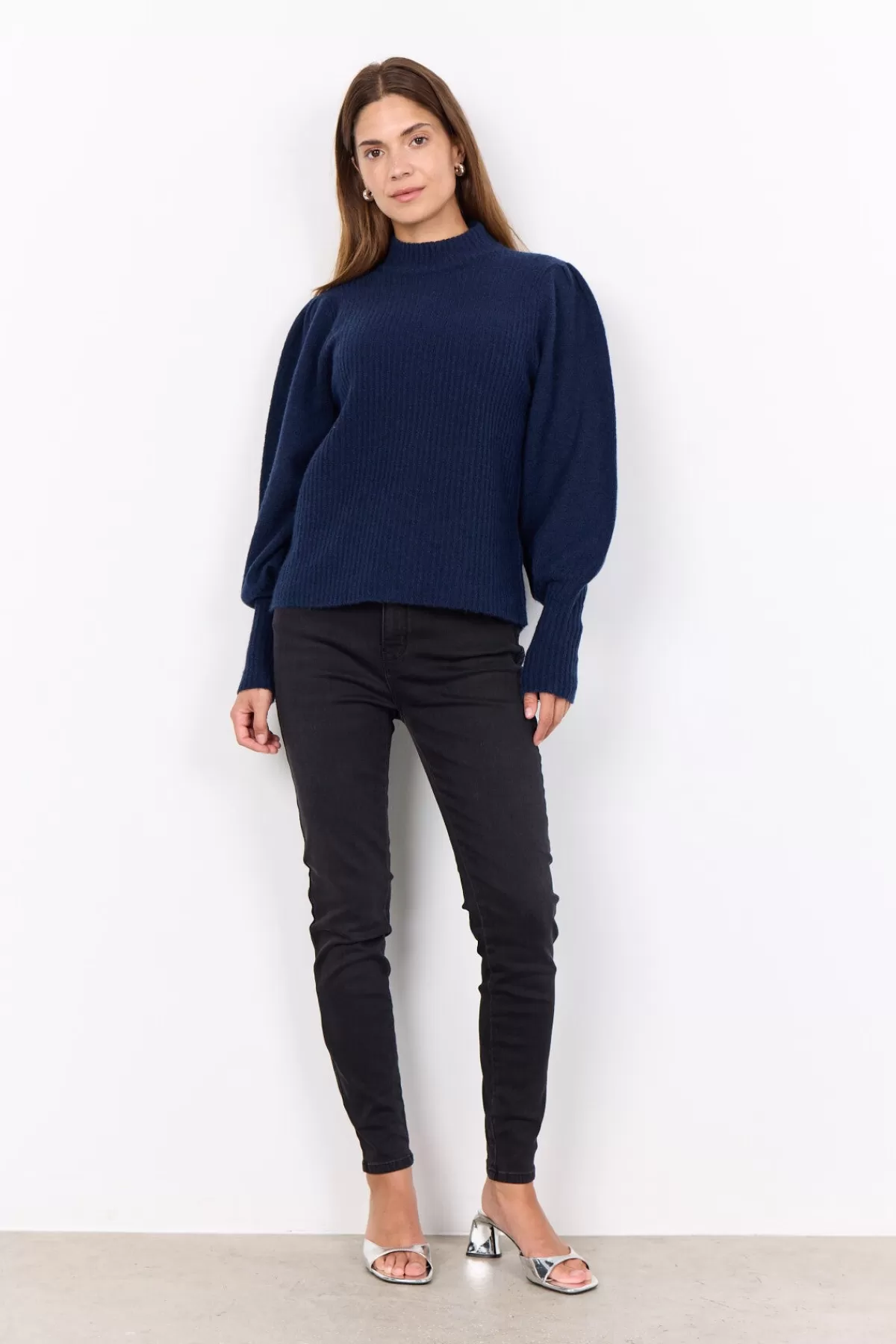 Soyaconcept Knitwear-SC-NESSIE 60 Pullover Dark blue