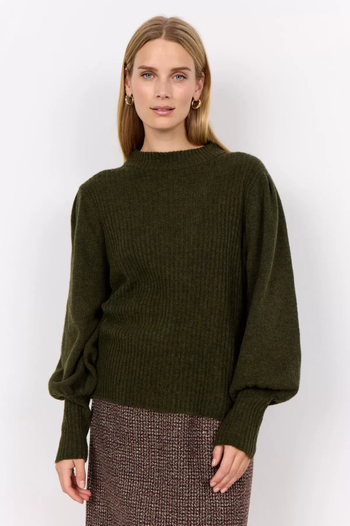Soyaconcept Knitwear-SC-NESSIE 60 Pullover Olive