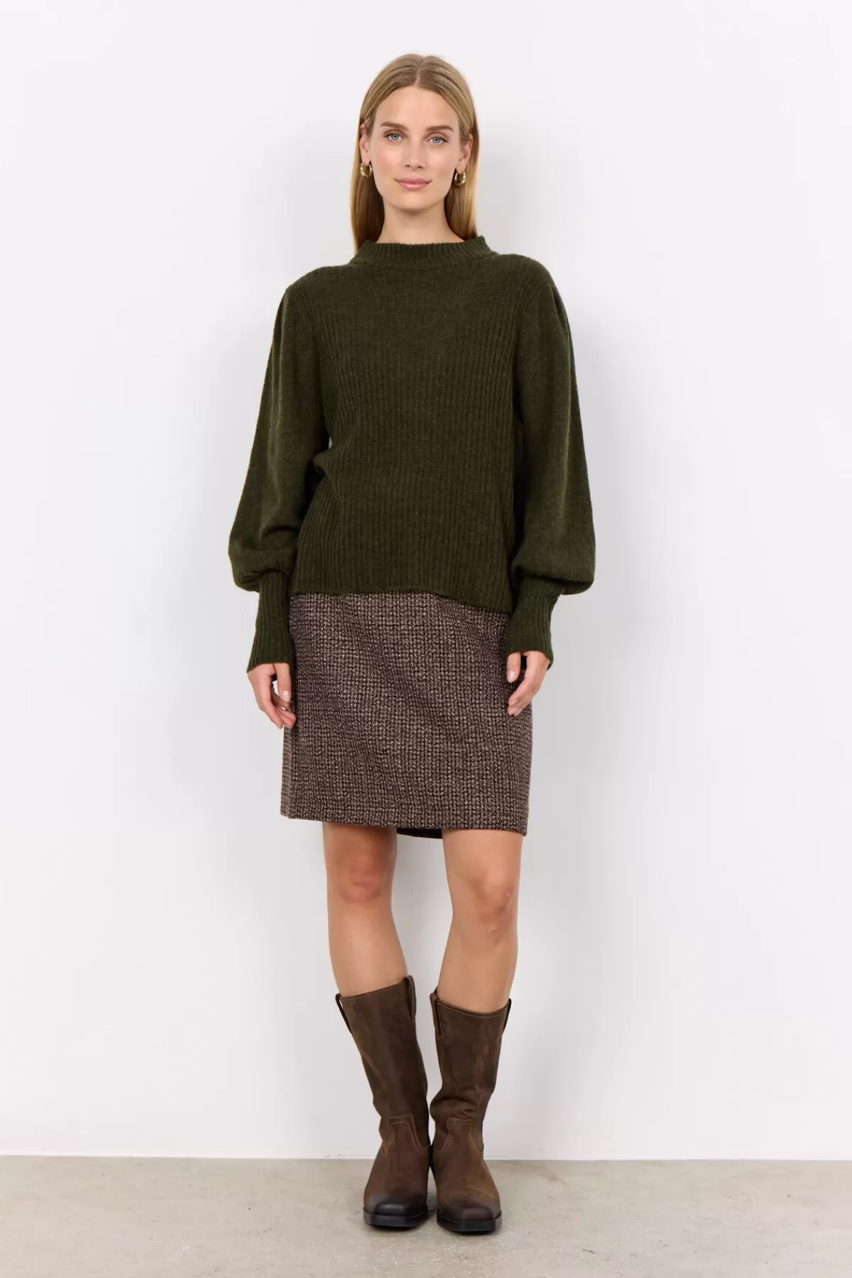 Soyaconcept Knitwear-SC-NESSIE 60 Pullover Olive