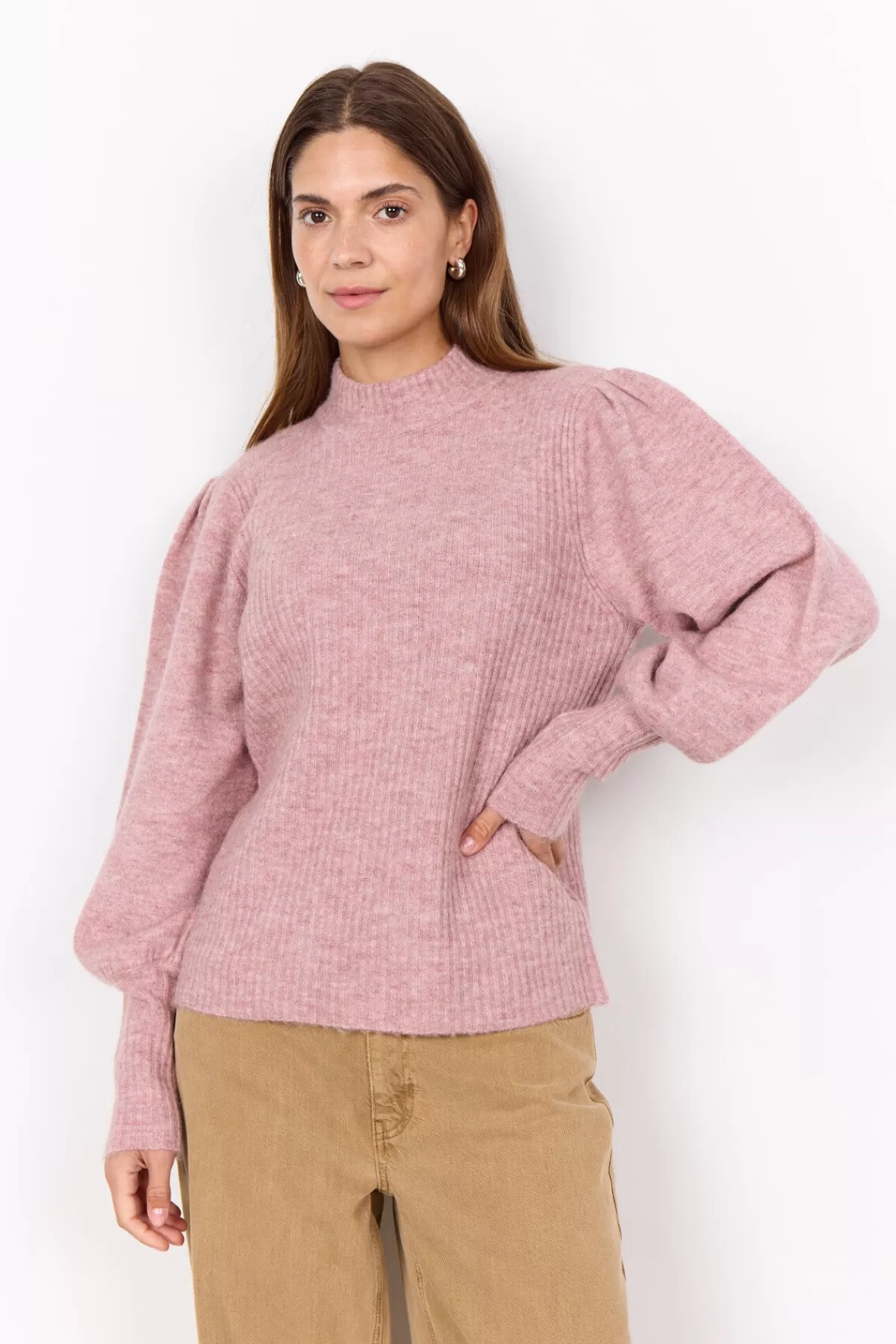 Soyaconcept Knitwear-SC-NESSIE 60 Pullover Rose