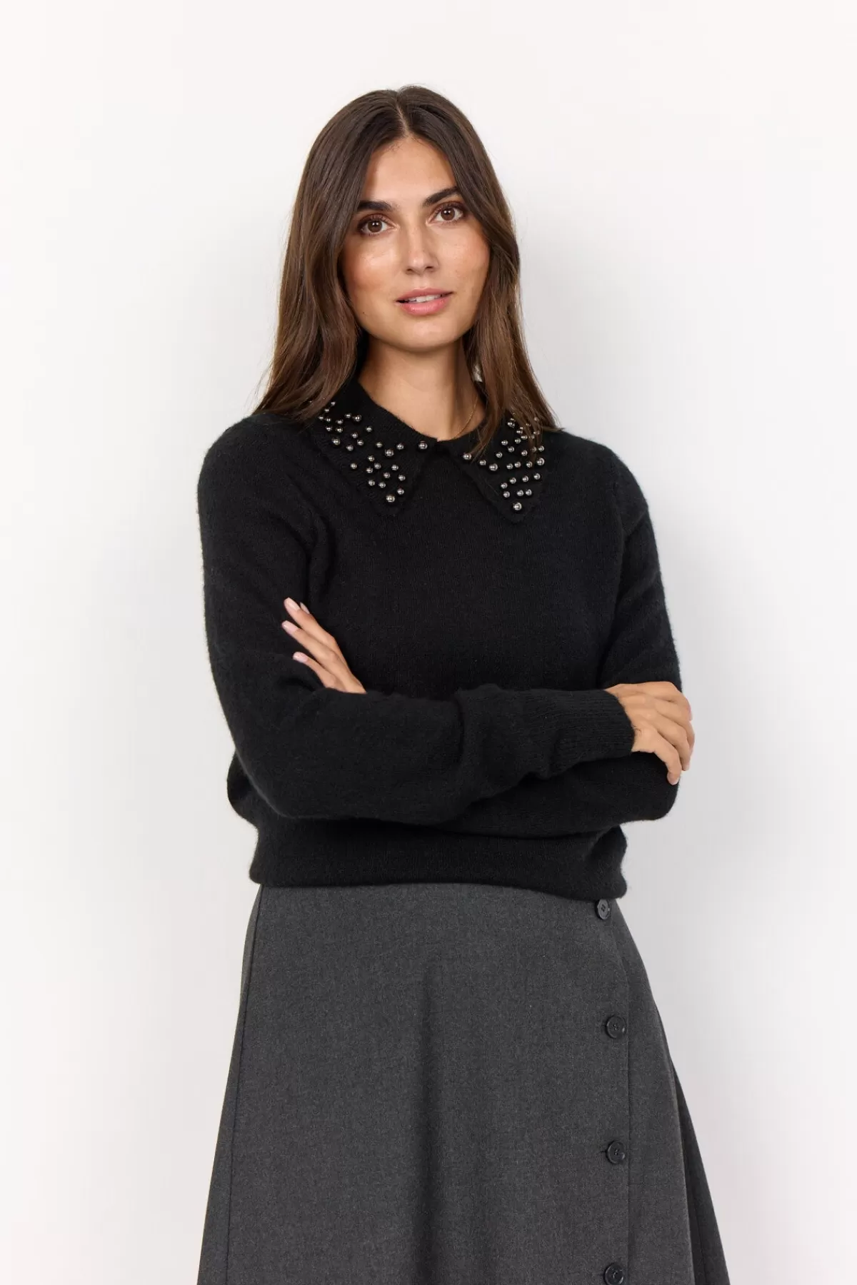 Soyaconcept Knitwear-SC-NESSIE 61 Pullover Black