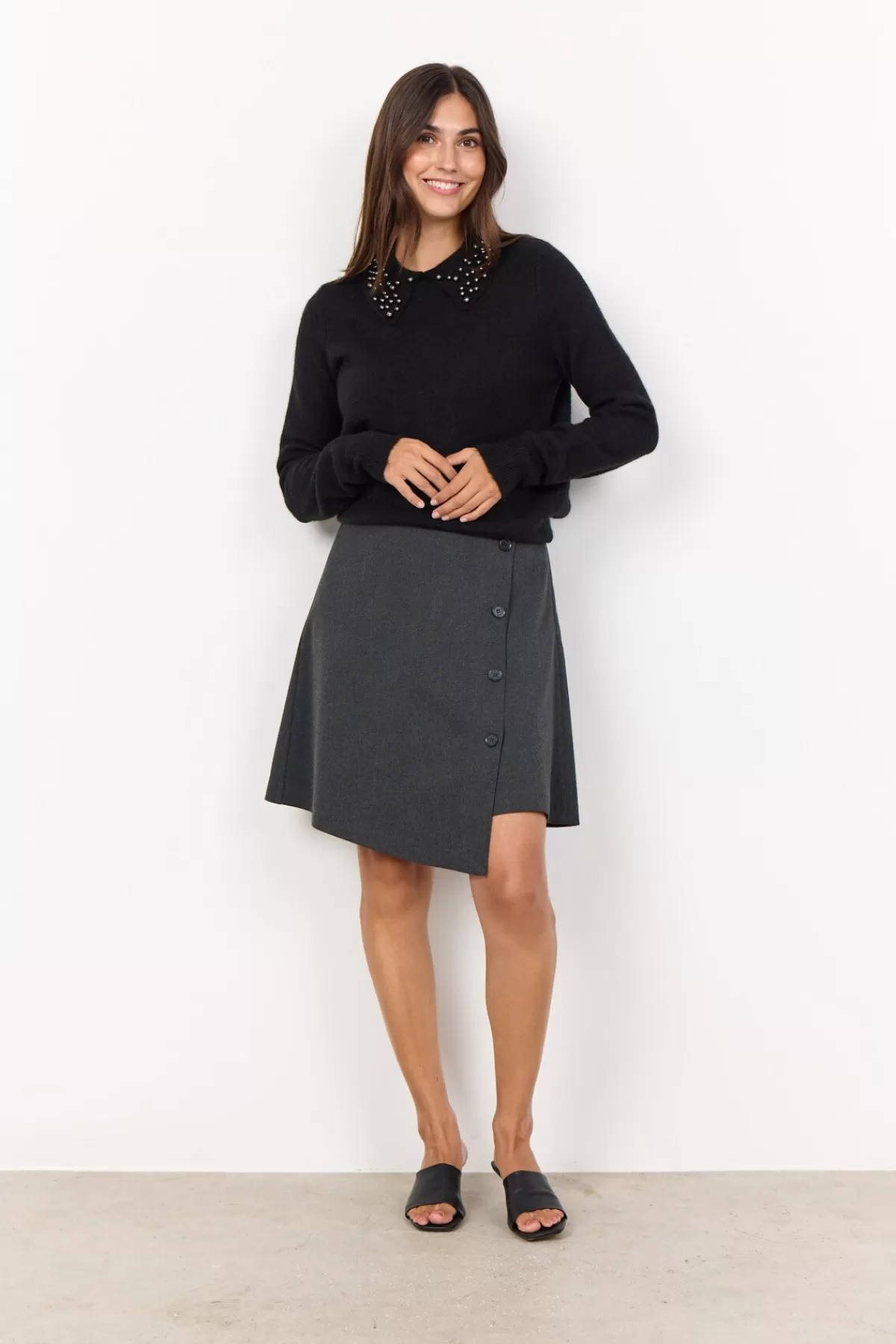 Soyaconcept Knitwear-SC-NESSIE 61 Pullover Black