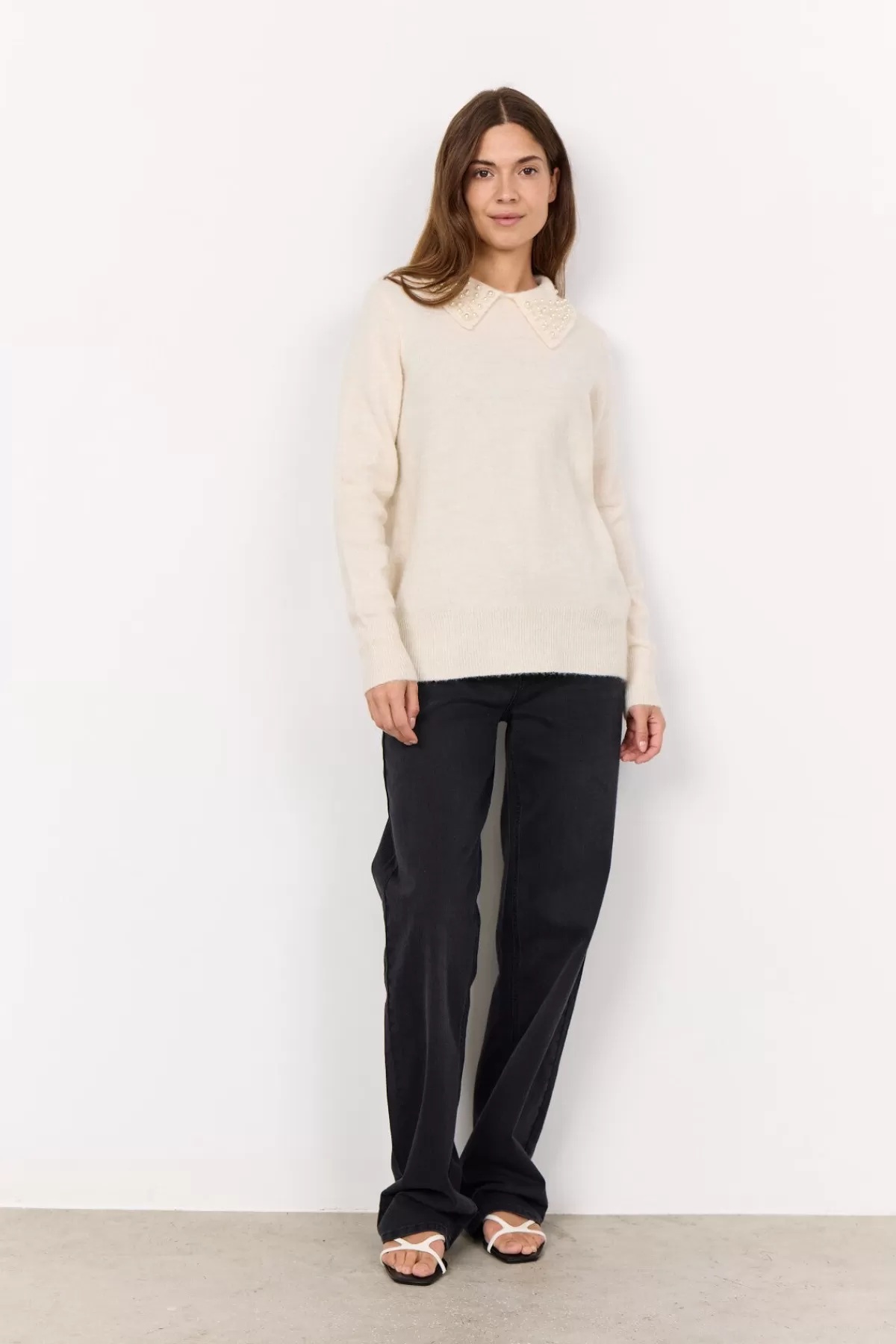 Soyaconcept Knitwear-SC-NESSIE 61 Pullover Cream