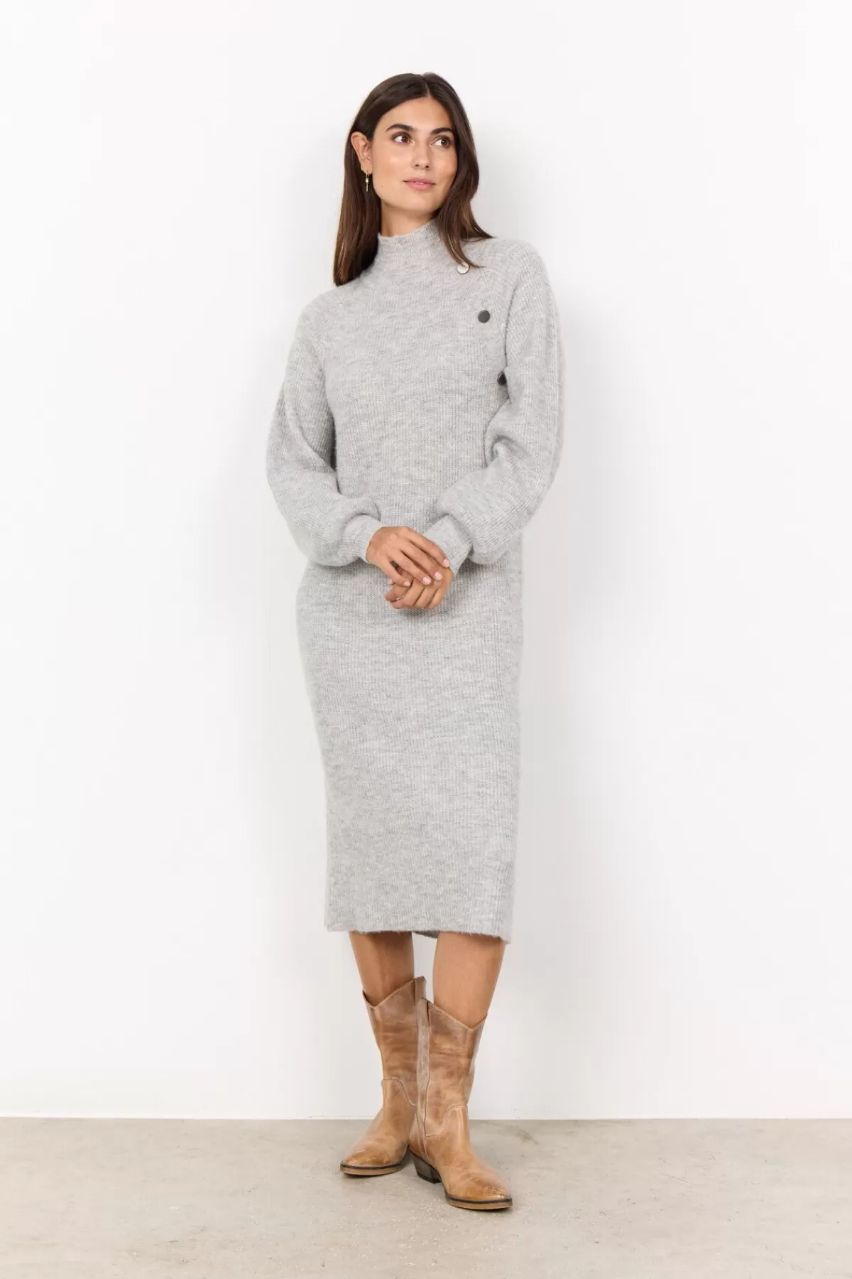 Soyaconcept Dresses | Knitwear-SC-NESSIE 65 Dress Light grey