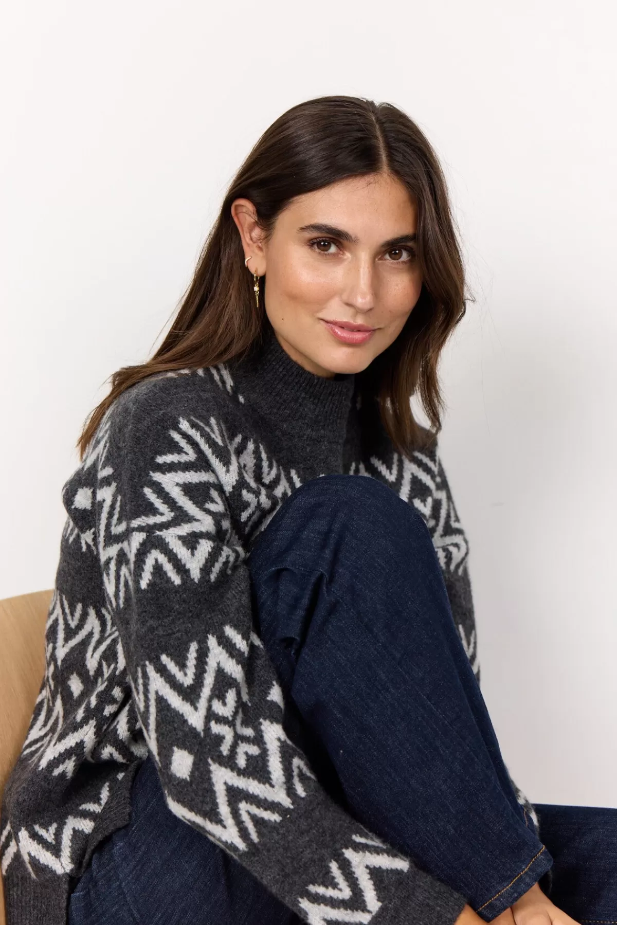 Soyaconcept Knitwear-SC-NESSIE 67 Pullover Dark grey
