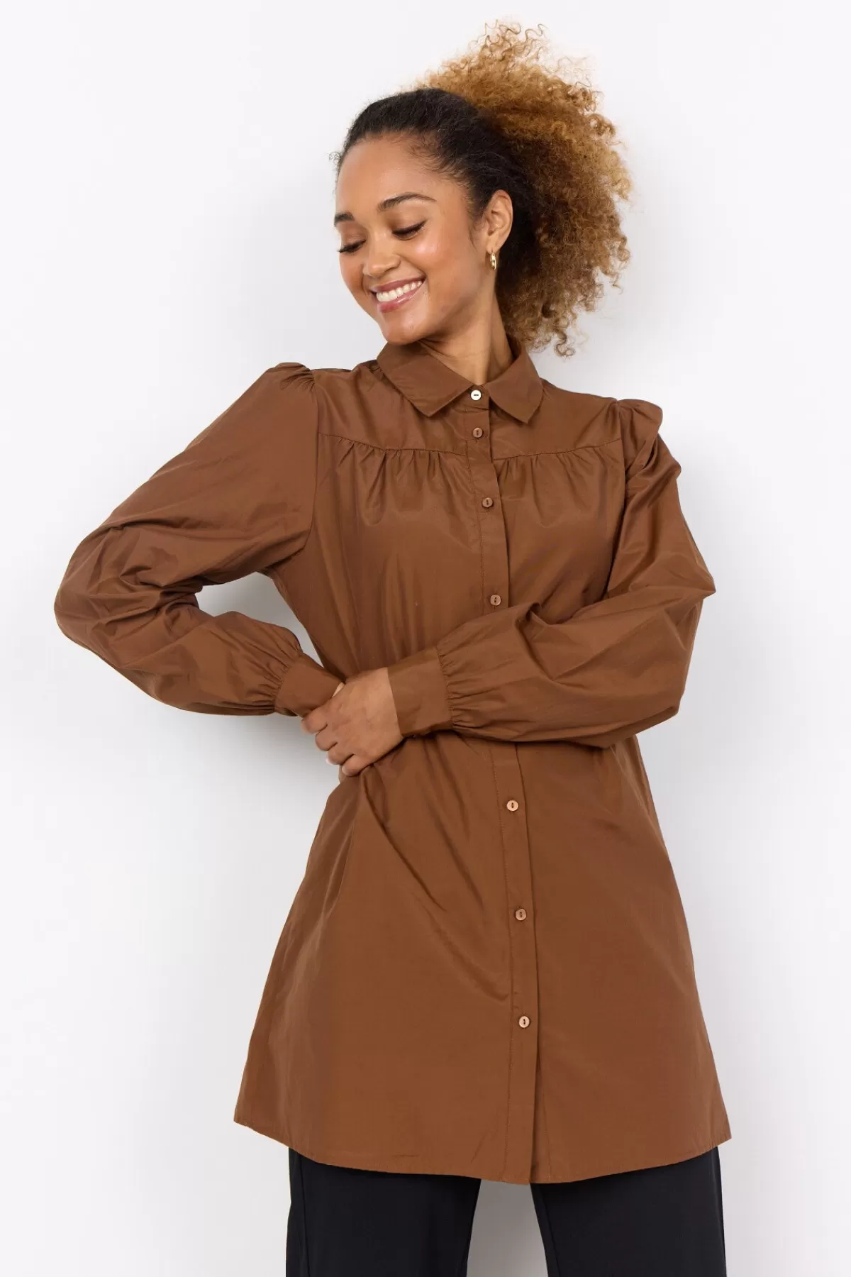 Soyaconcept Dresses-SC-NETTI 84 Tunic Brown