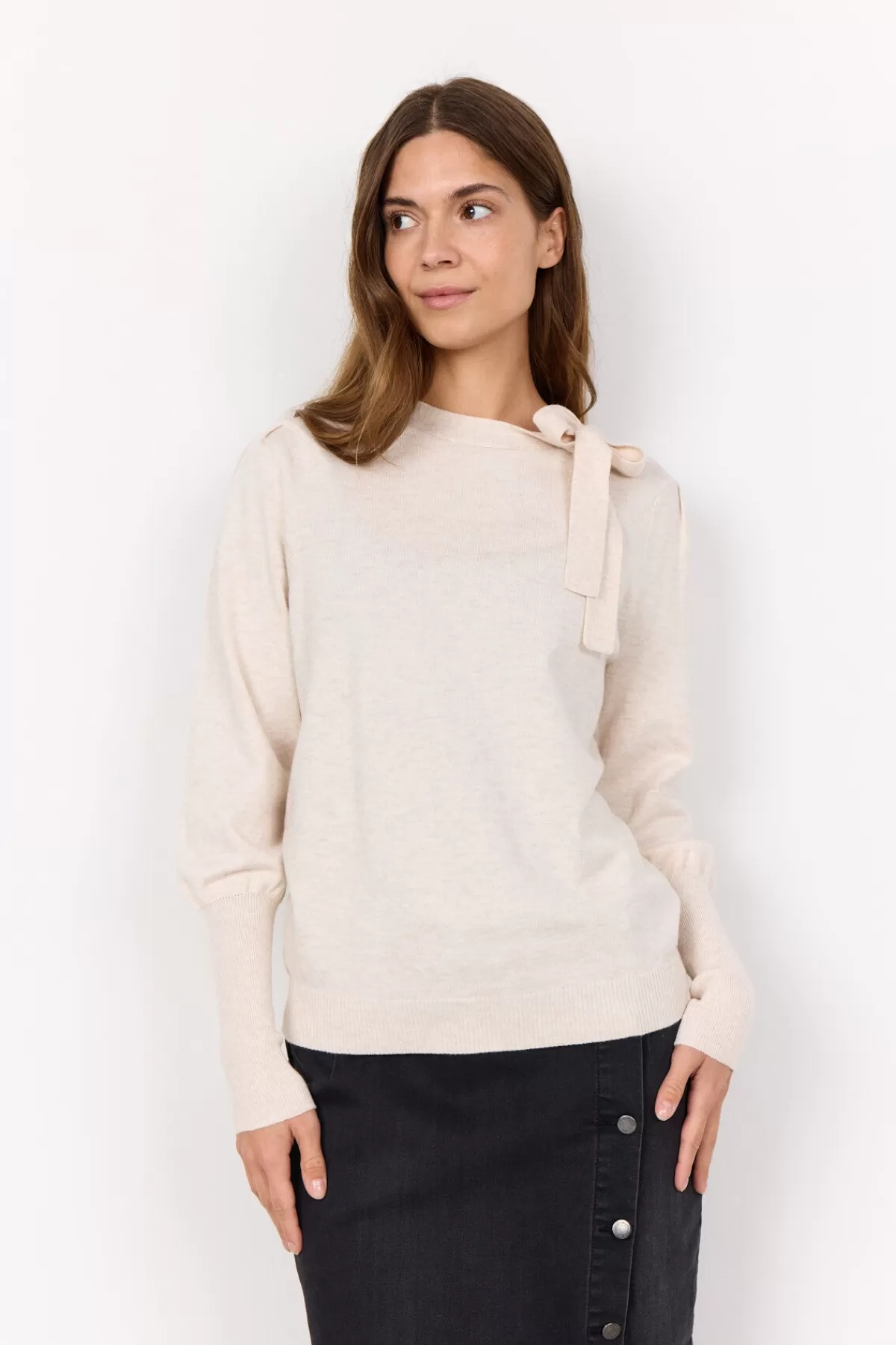 Soyaconcept Knitwear-SC-NICOLINE 1 Pullover Cream