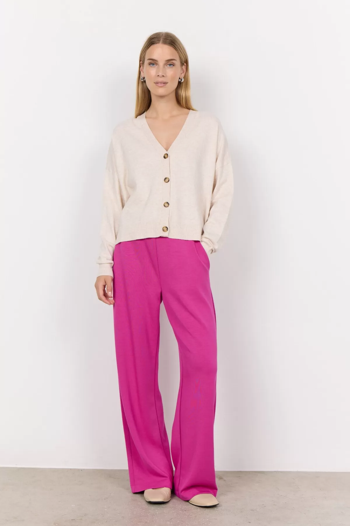 Soyaconcept Knitwear | Cardigans-SC-NICOLINE 2 Cardigan Cream
