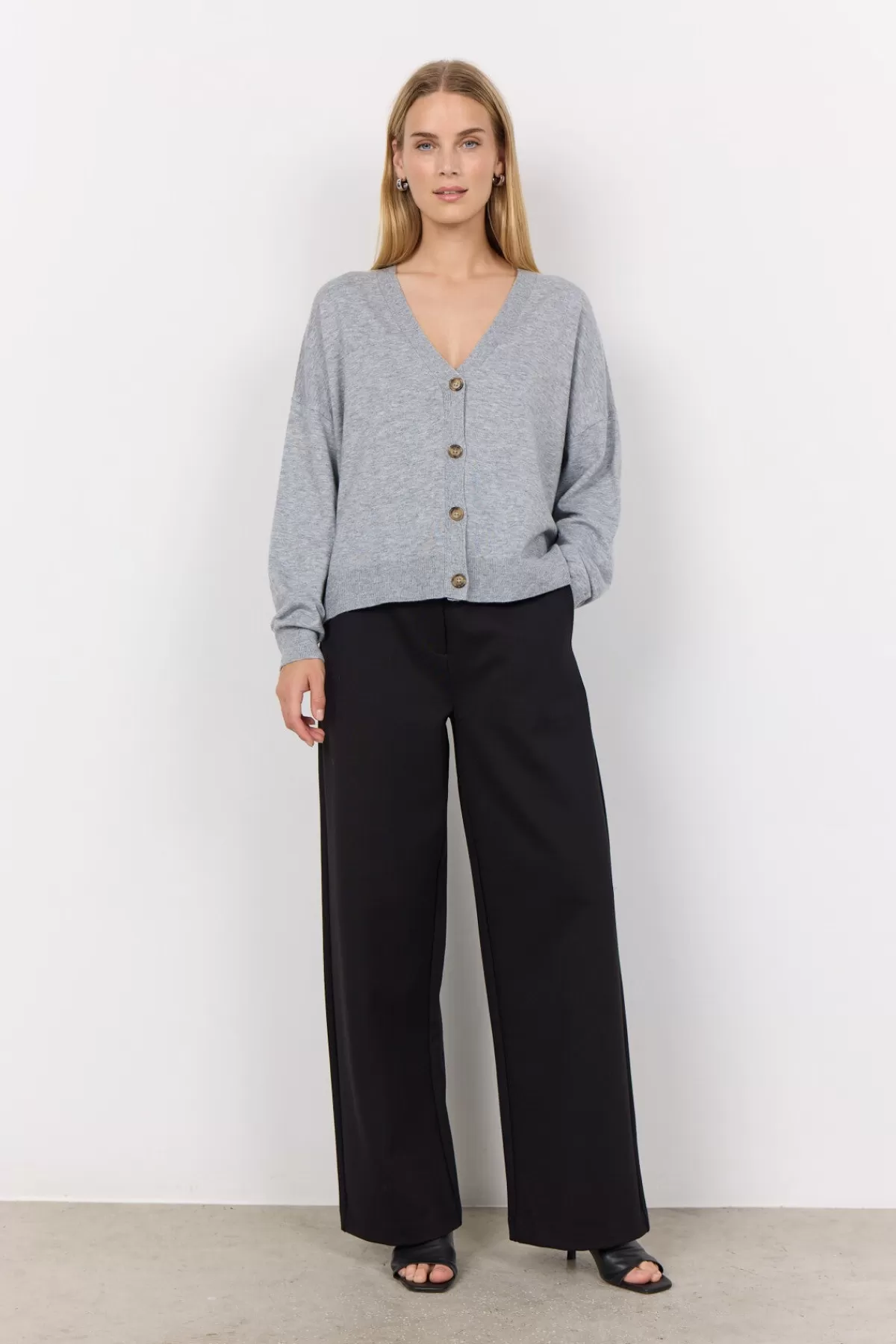 Soyaconcept Knitwear | Cardigans-SC-NICOLINE 2 Cardigan Grey