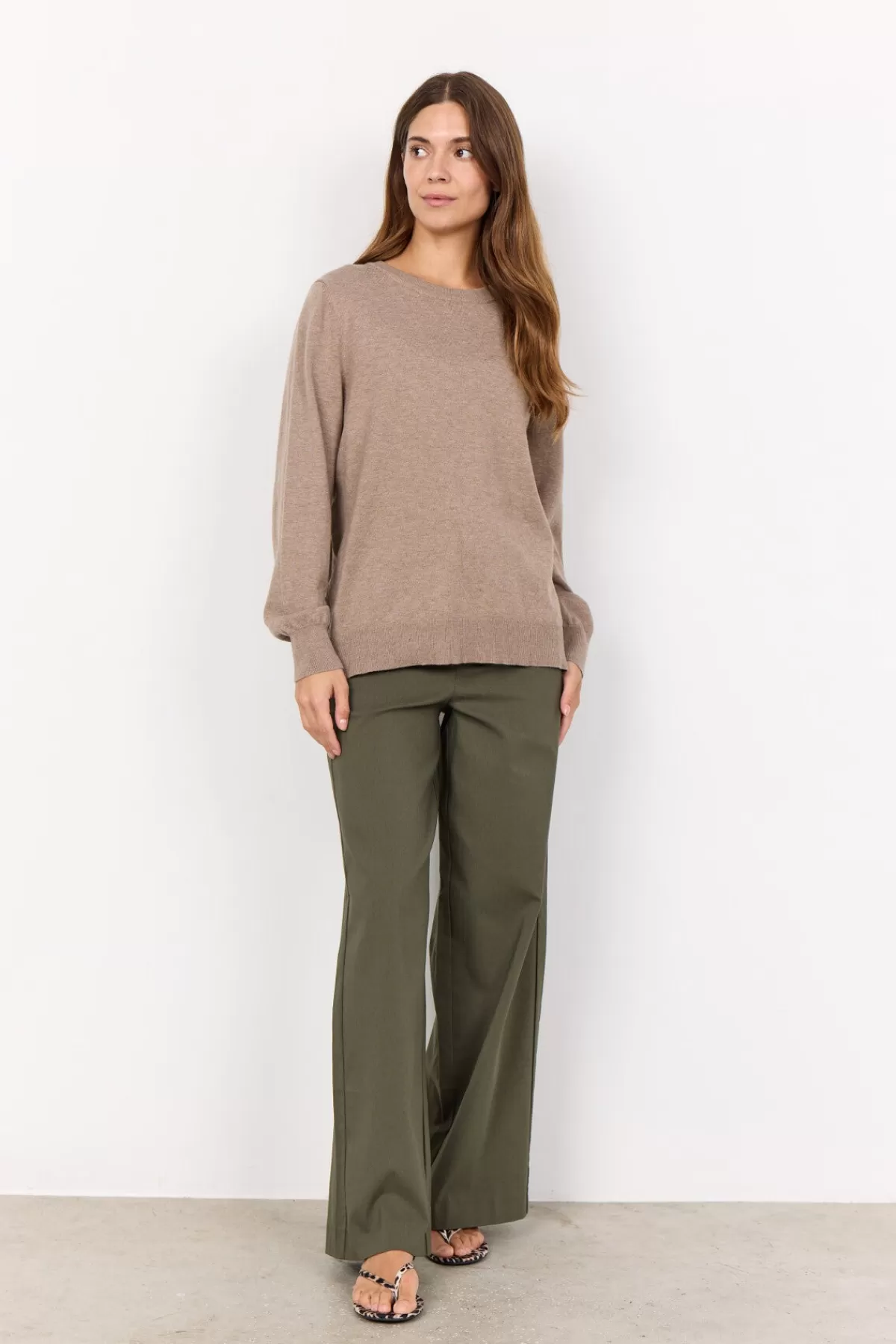 Soyaconcept Knitwear-SC-NICOLINE 3 Pullover Dark sand