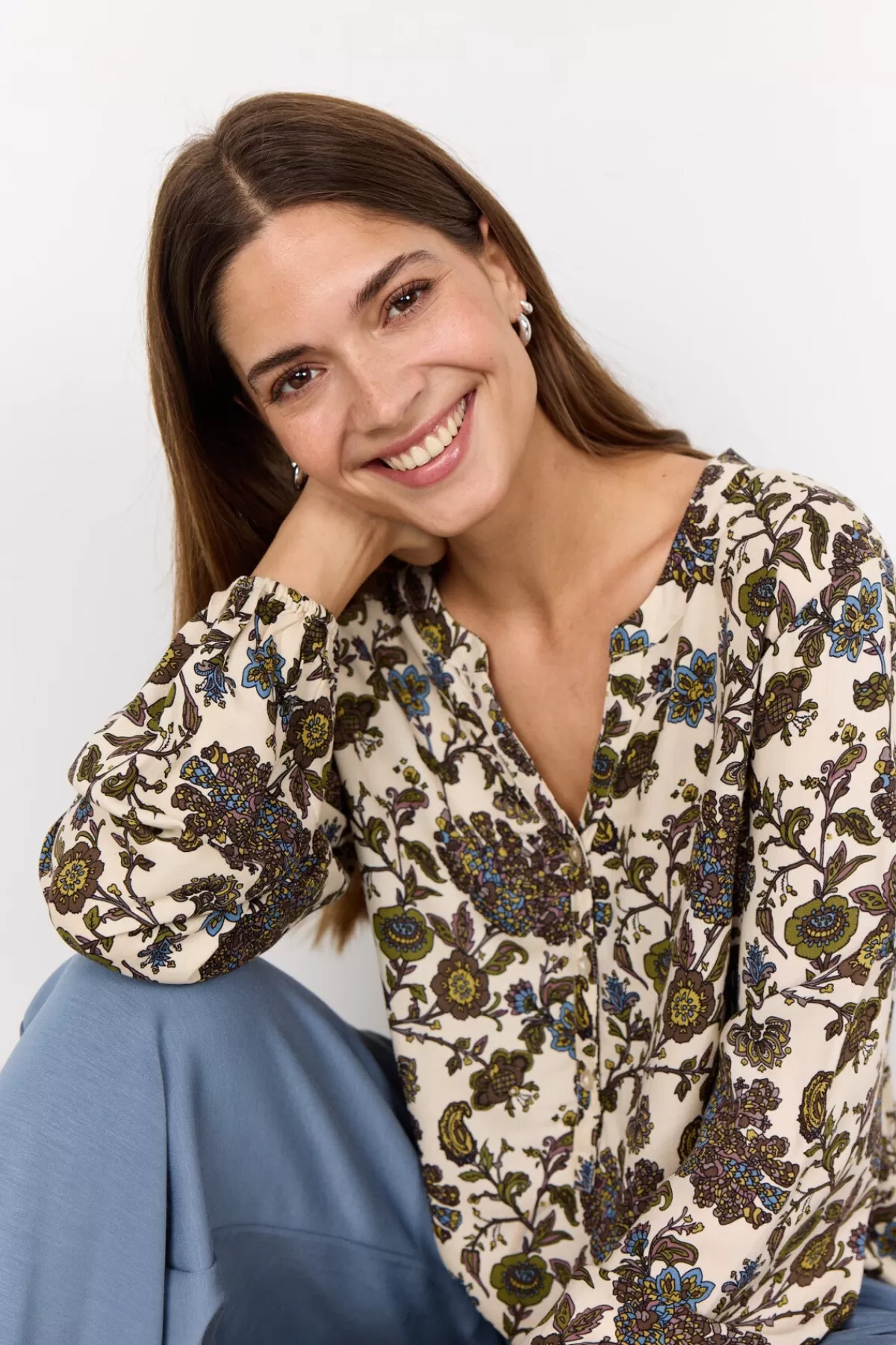 Soyaconcept Blouses And Shirts-SC-NINE 1 Blouse Dark green