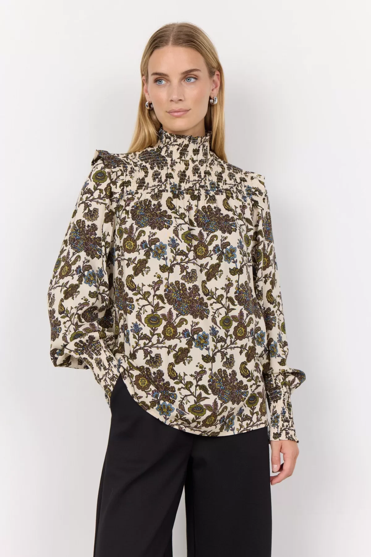 Soyaconcept Blouses And Shirts-SC-NINE 2 Blouse Dark green