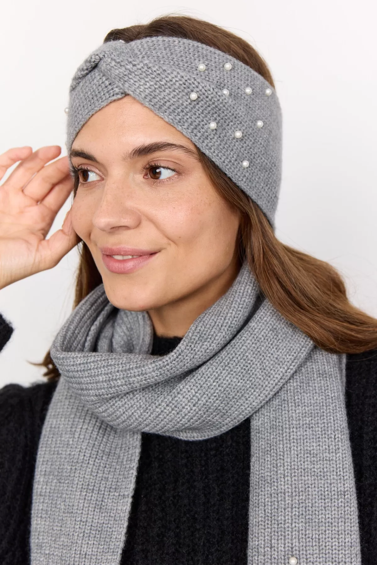 Soyaconcept Accessories-SC-NINO 1 Headband Grey