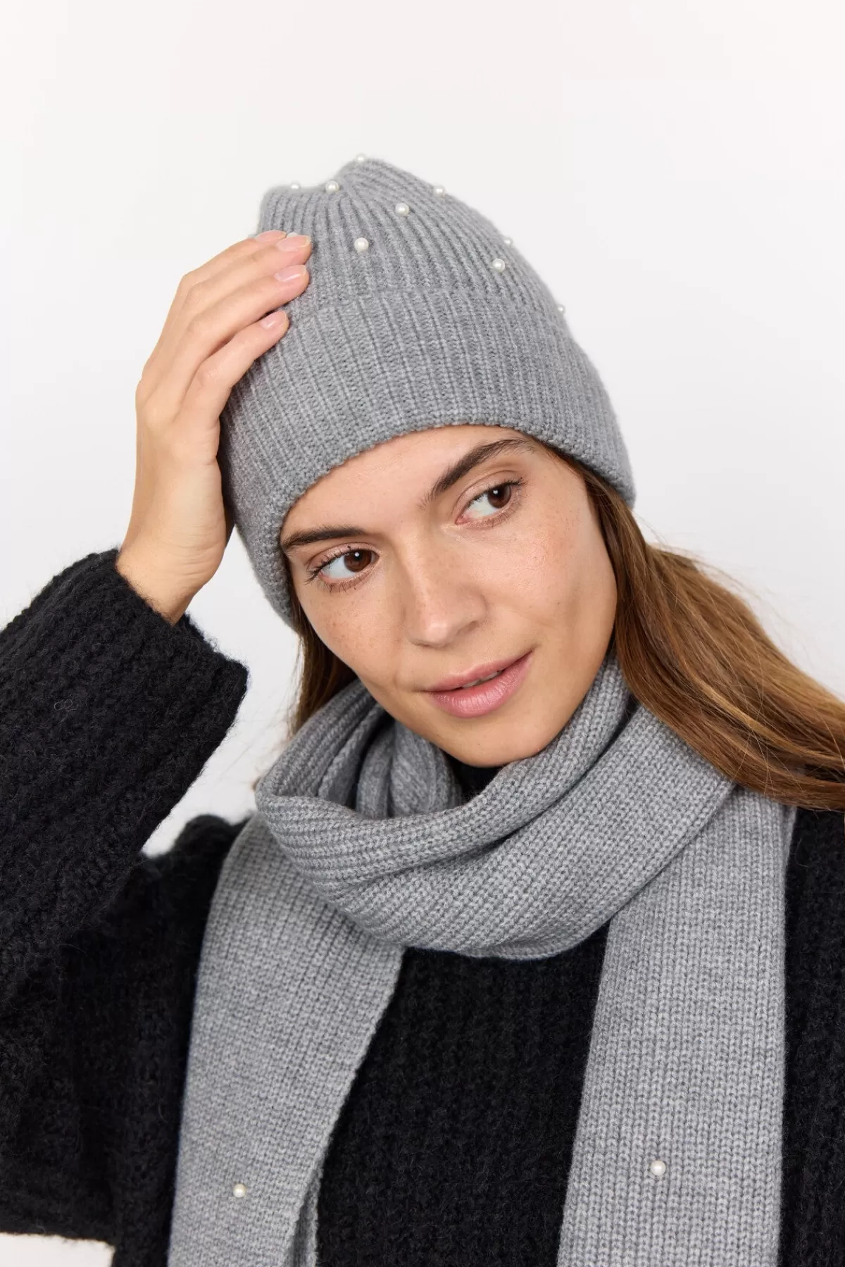Soyaconcept Accessories-SC-NINO 2 Hat Grey