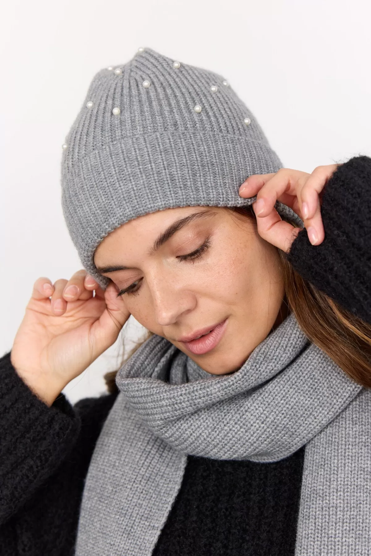 Soyaconcept Accessories-SC-NINO 2 Hat Grey