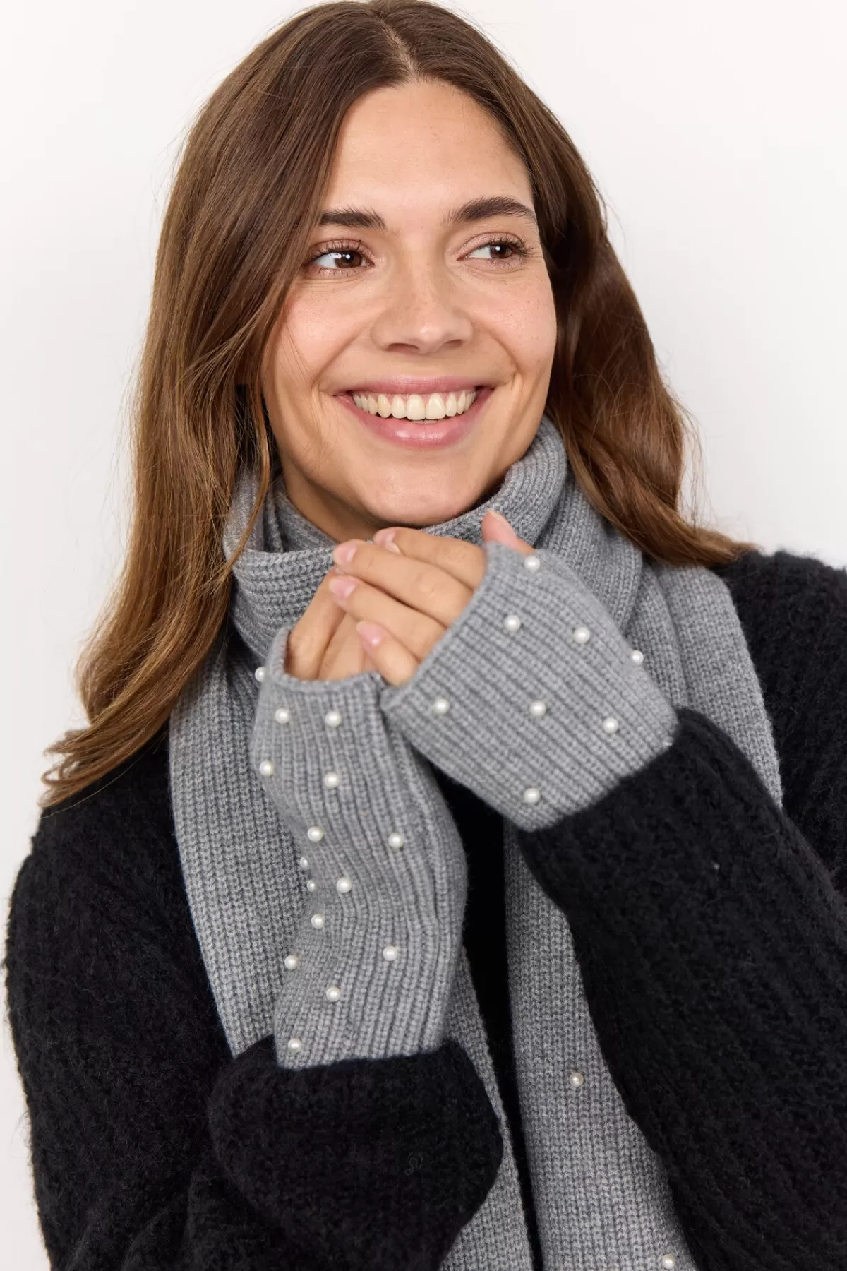 Soyaconcept Accessories-SC-NINO 3 Gloves Grey