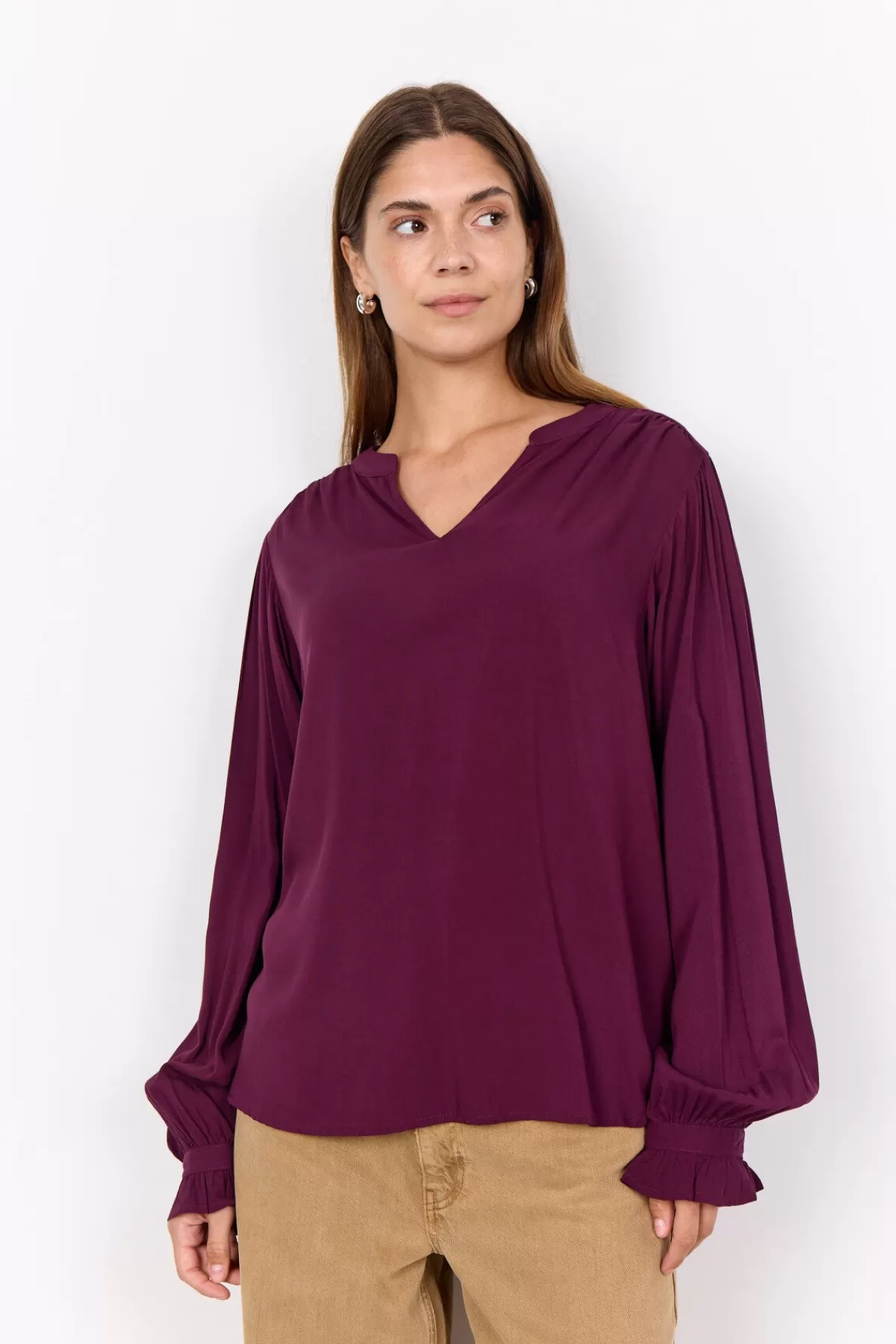 Soyaconcept Blouses And Shirts-SC-RADIA 199 Blouse Bordeaux