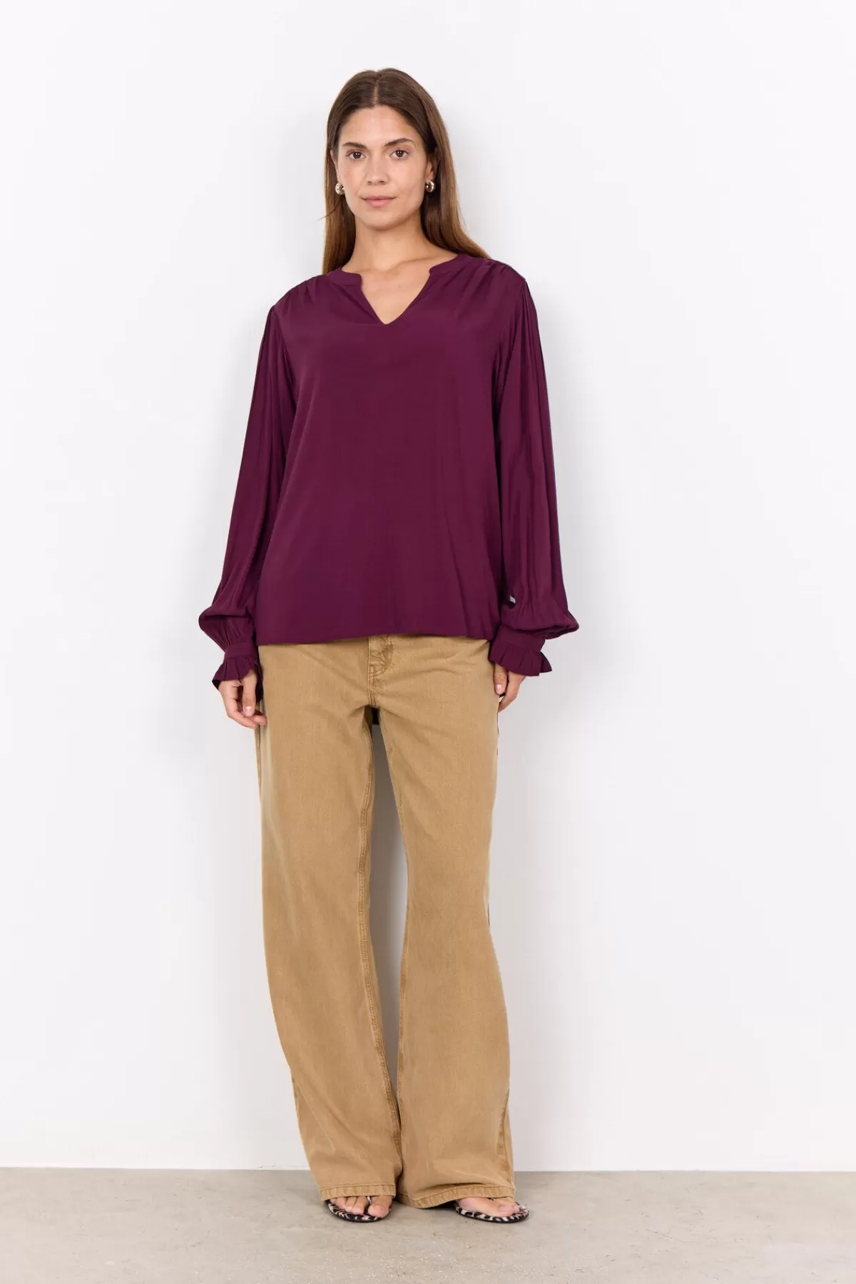 Soyaconcept Blouses And Shirts-SC-RADIA 199 Blouse Bordeaux