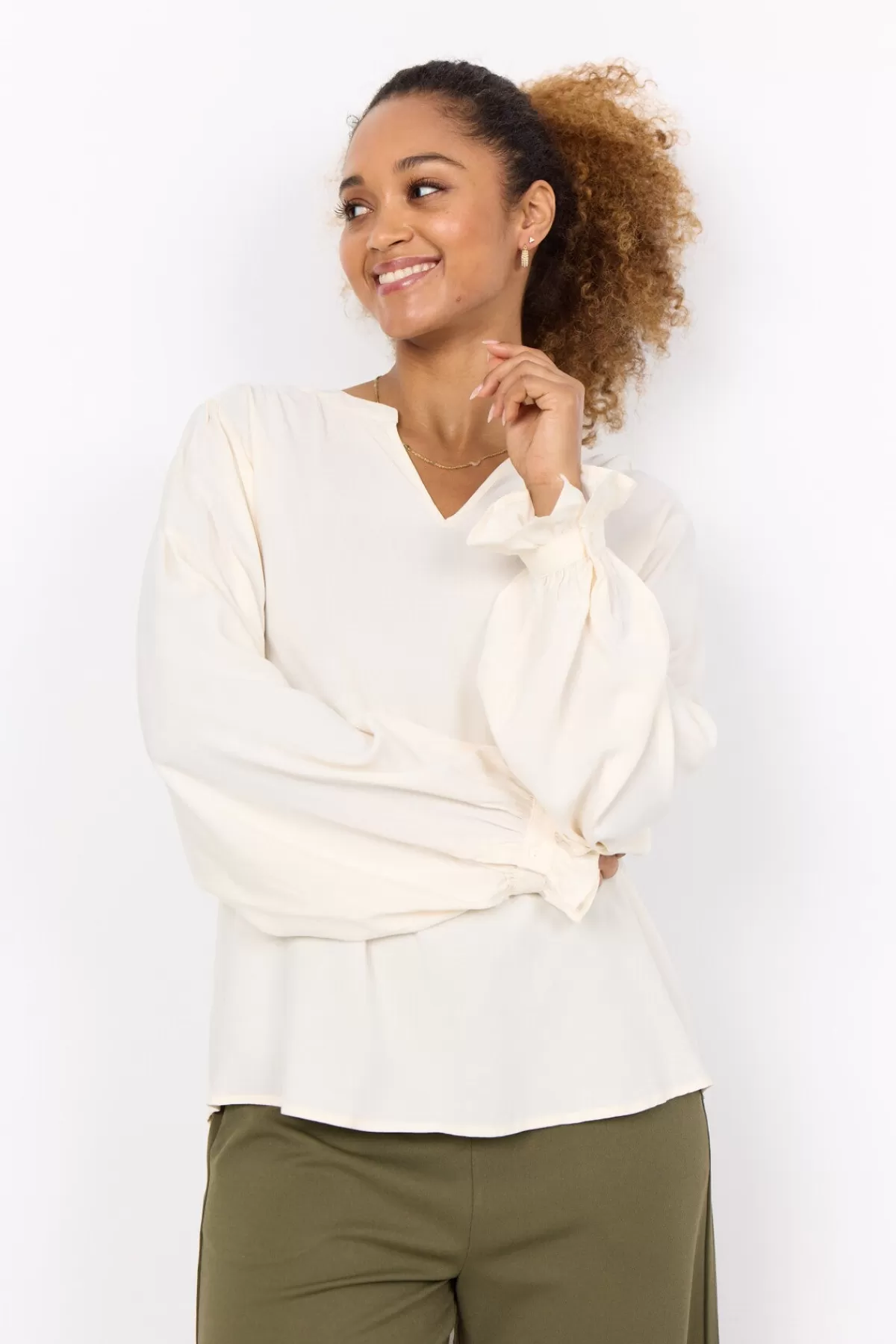 Soyaconcept Blouses And Shirts-SC-RADIA 199 Blouse Cream