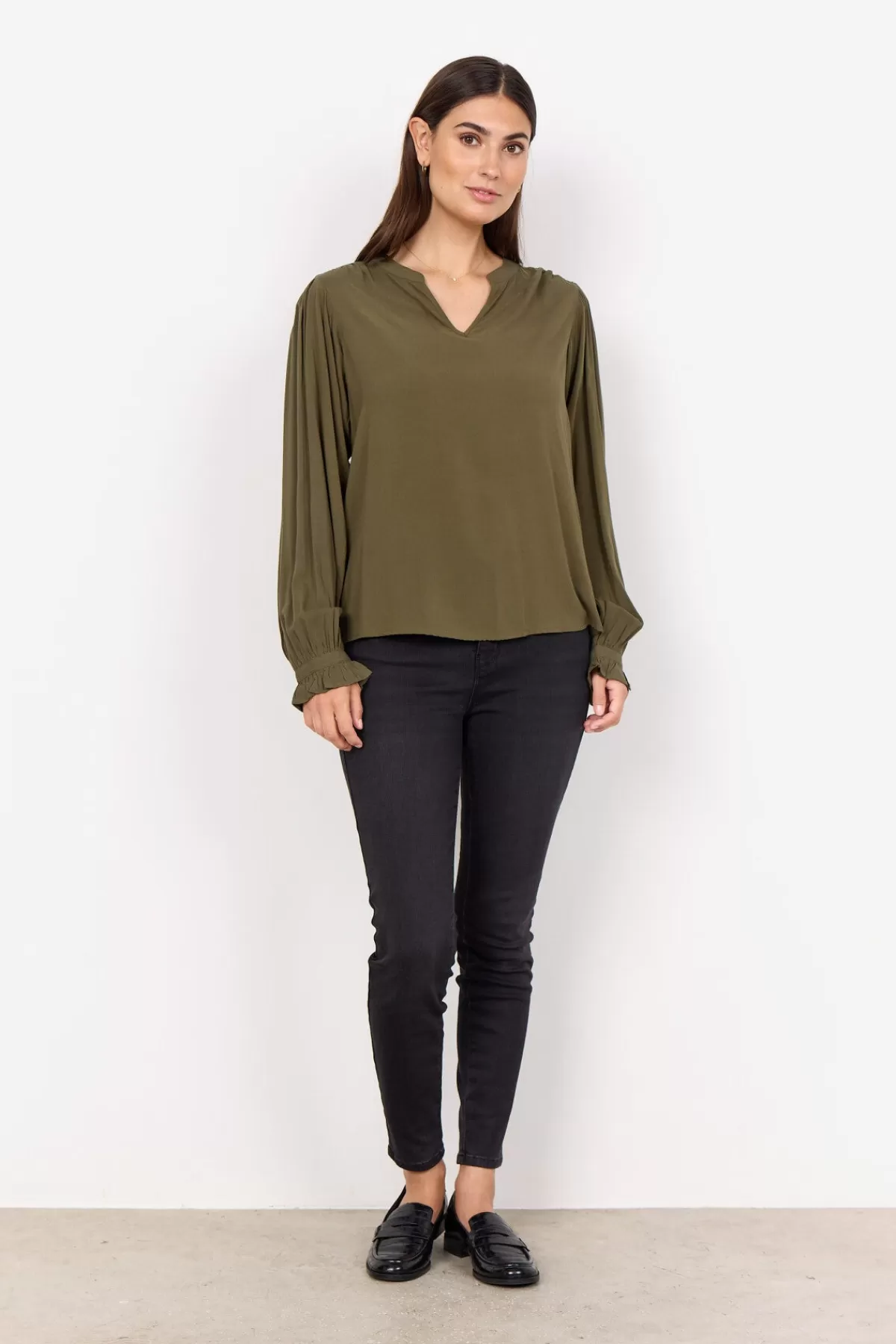Soyaconcept Blouses And Shirts-SC-RADIA 199 Blouse Olive