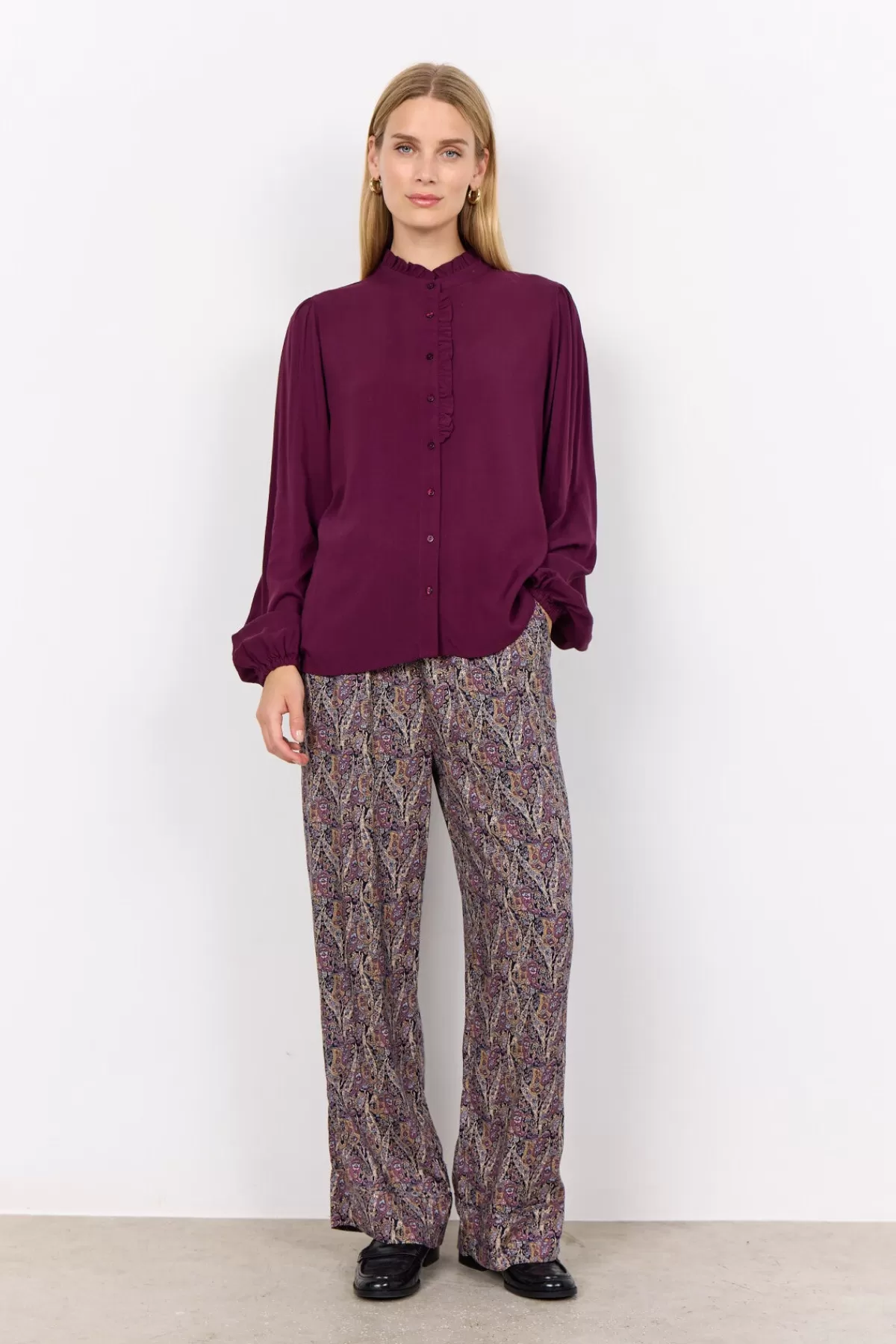 Soyaconcept Blouses And Shirts-SC-RADIA 200 Shirt Bordeaux