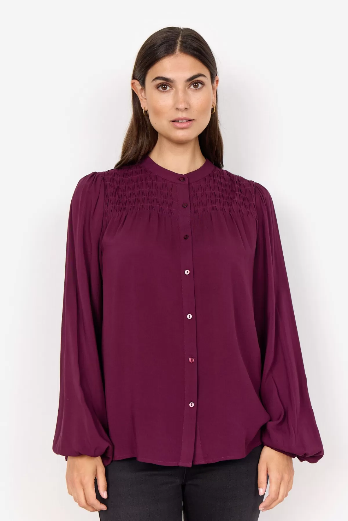 Soyaconcept Blouses And Shirts-SC-RADIA 202 Shirt Bordeaux