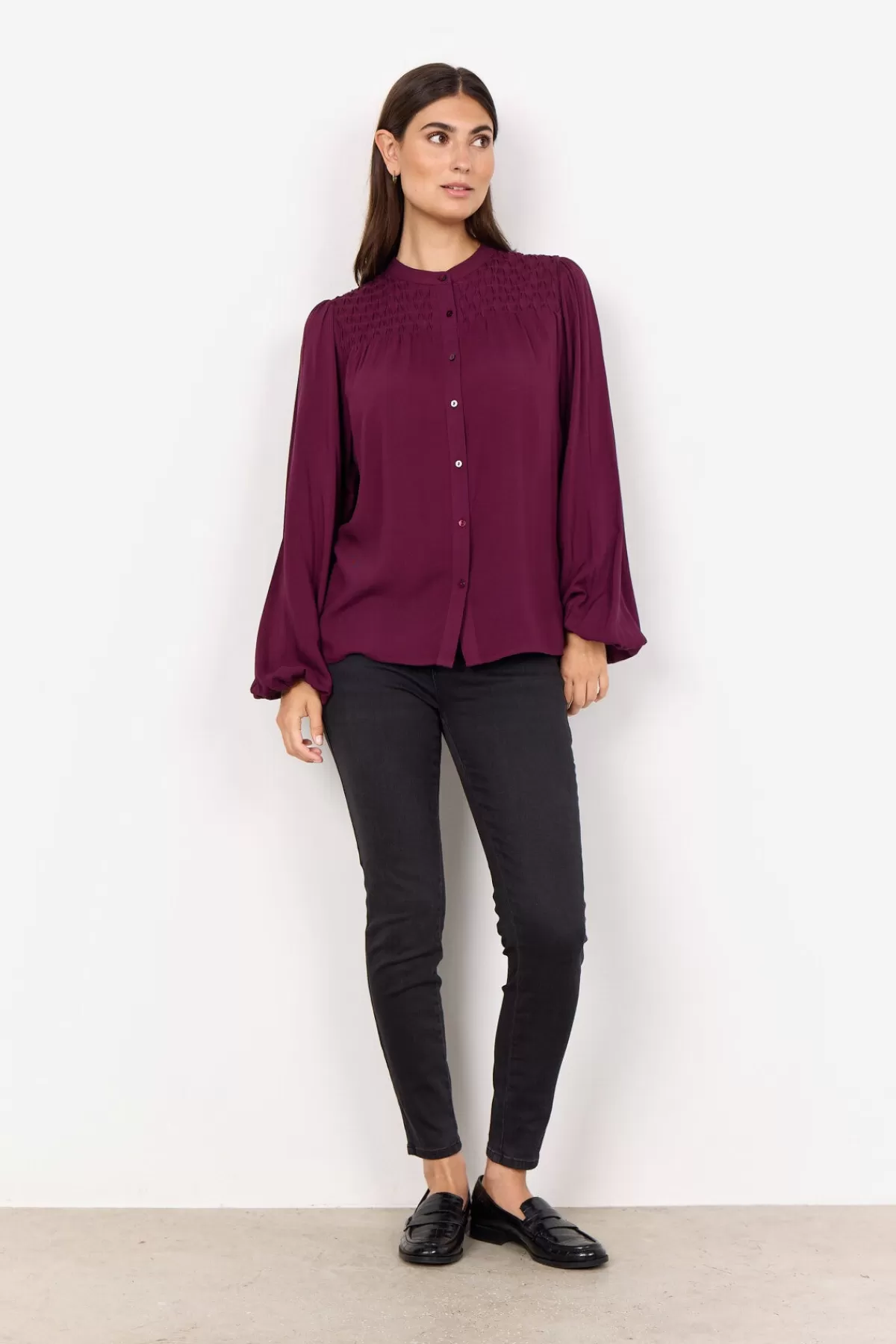 Soyaconcept Blouses And Shirts-SC-RADIA 202 Shirt Bordeaux