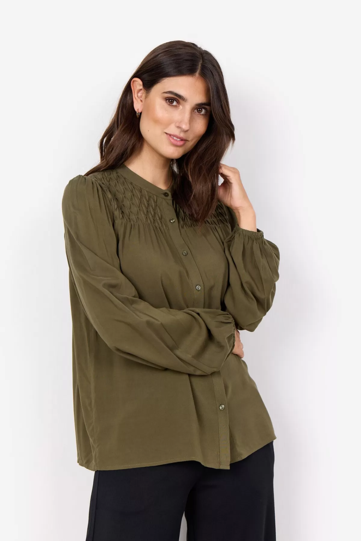 Soyaconcept Blouses And Shirts-SC-RADIA 202 Shirt Olive