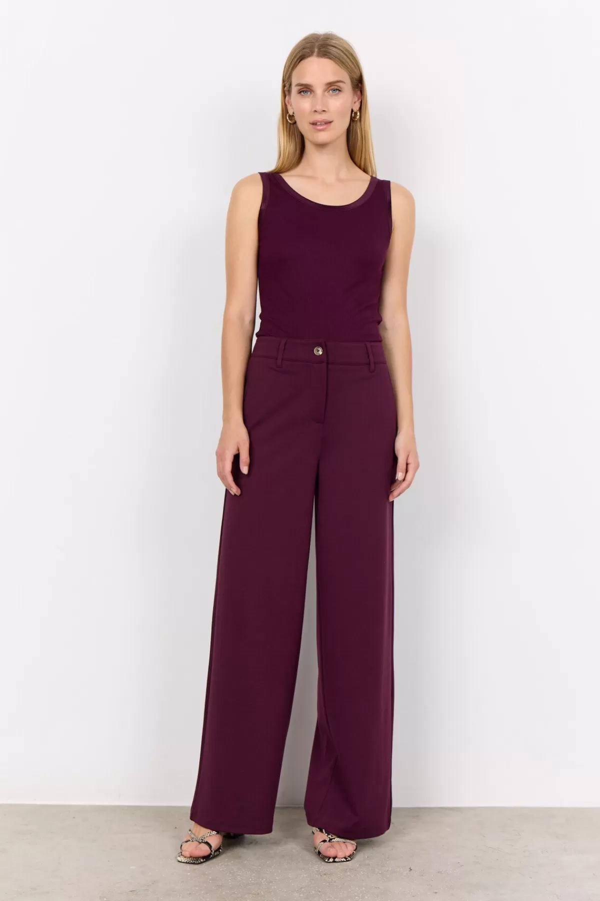Soyaconcept T-Shirts And Tops-SC-RYAN 1 Top Bordeaux
