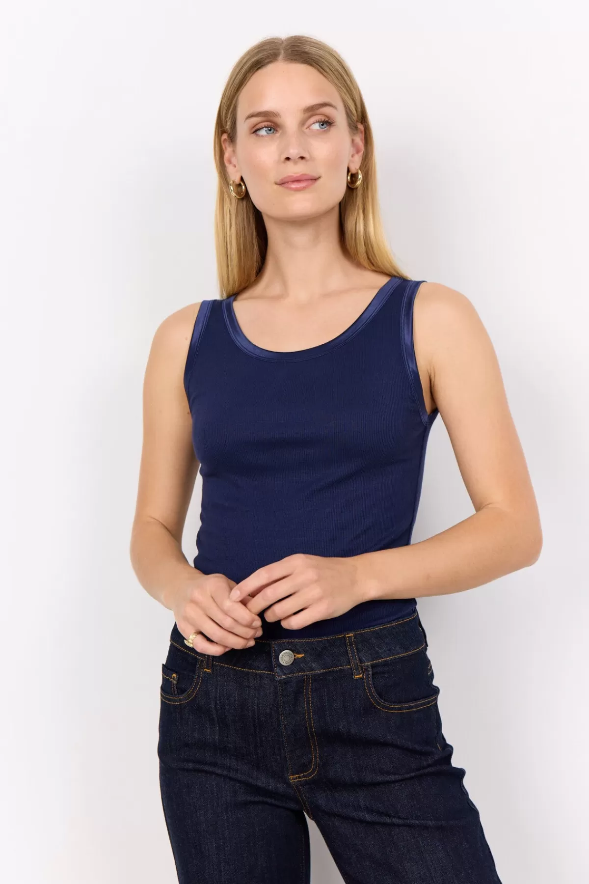 Soyaconcept T-Shirts And Tops-SC-RYAN 1 Top Dark blue