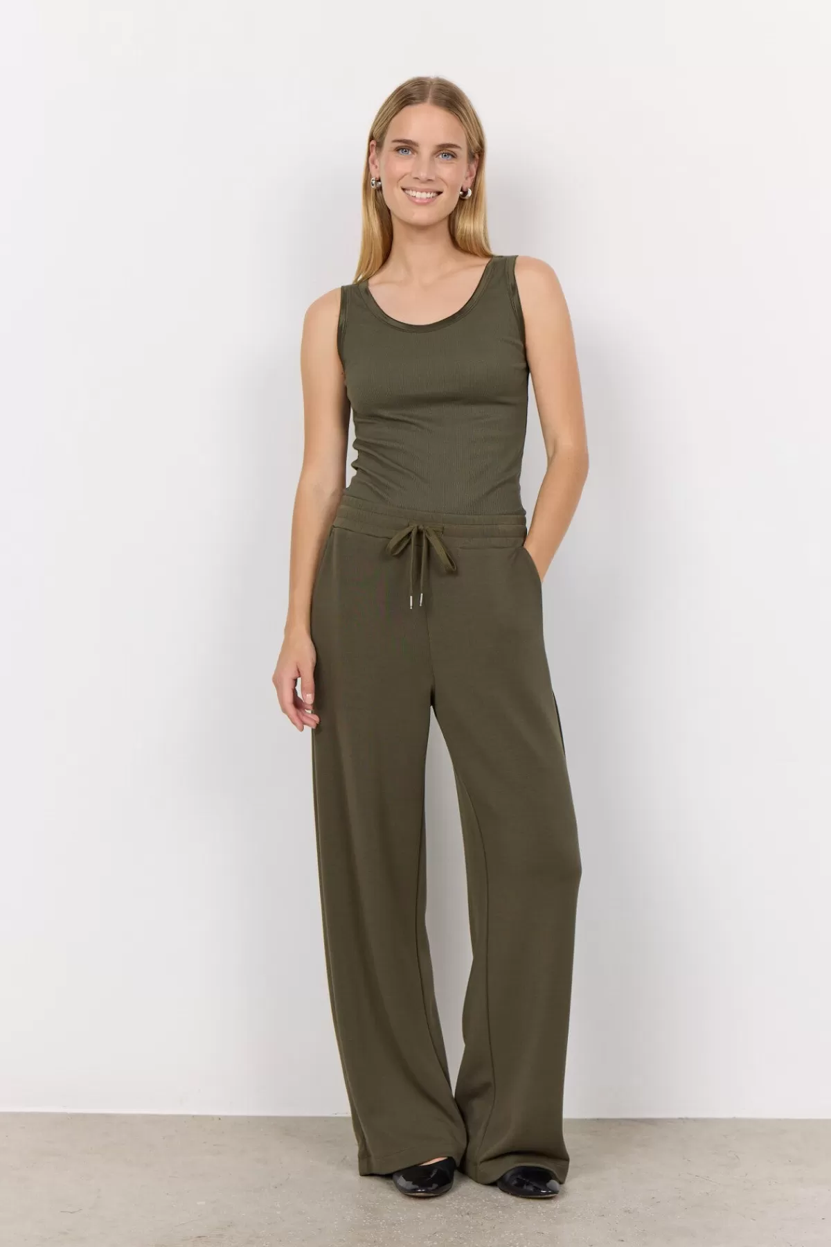 Soyaconcept T-Shirts And Tops-SC-RYAN 1 Top Dark green