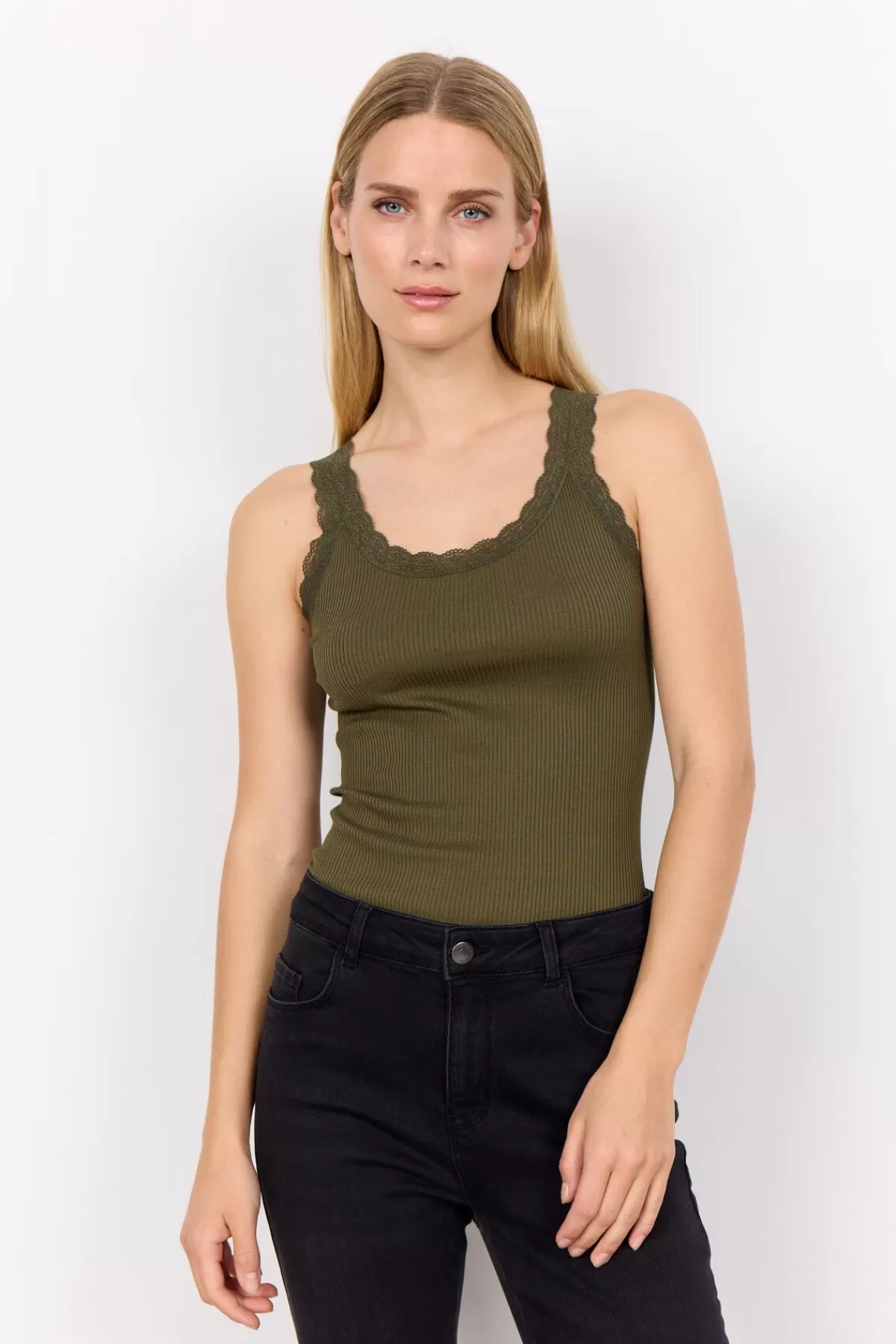Soyaconcept T-Shirts And Tops-SC-SARONA 1 Top Olive