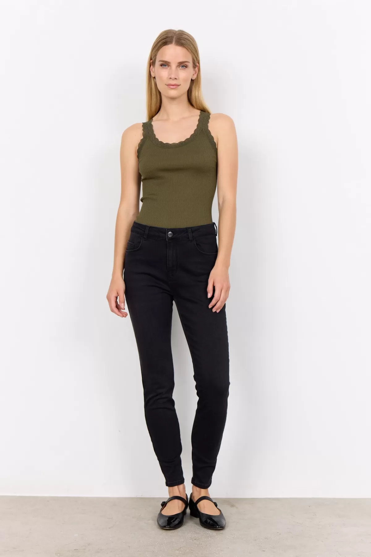 Soyaconcept T-Shirts And Tops-SC-SARONA 1 Top Olive