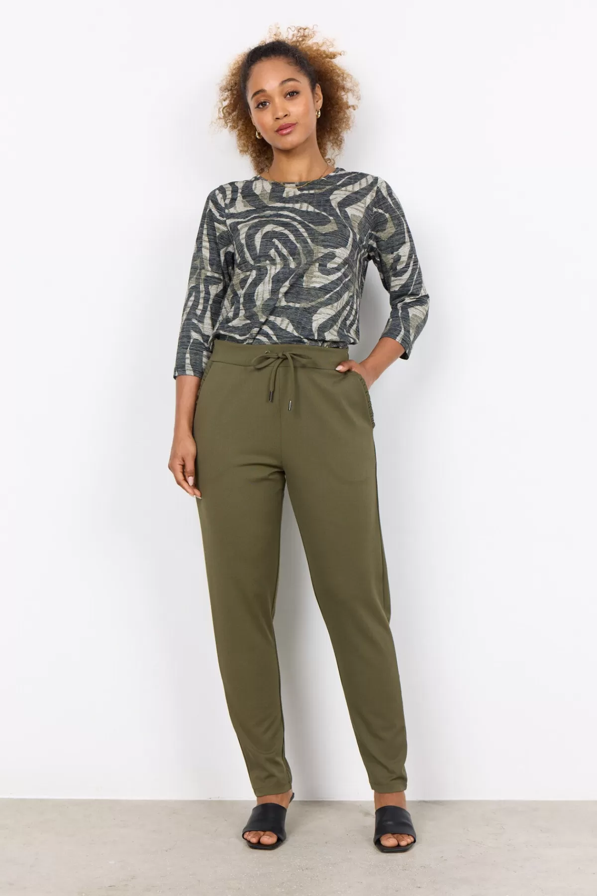 Soyaconcept Pants-SC-SIHAM 1 Pants Olive