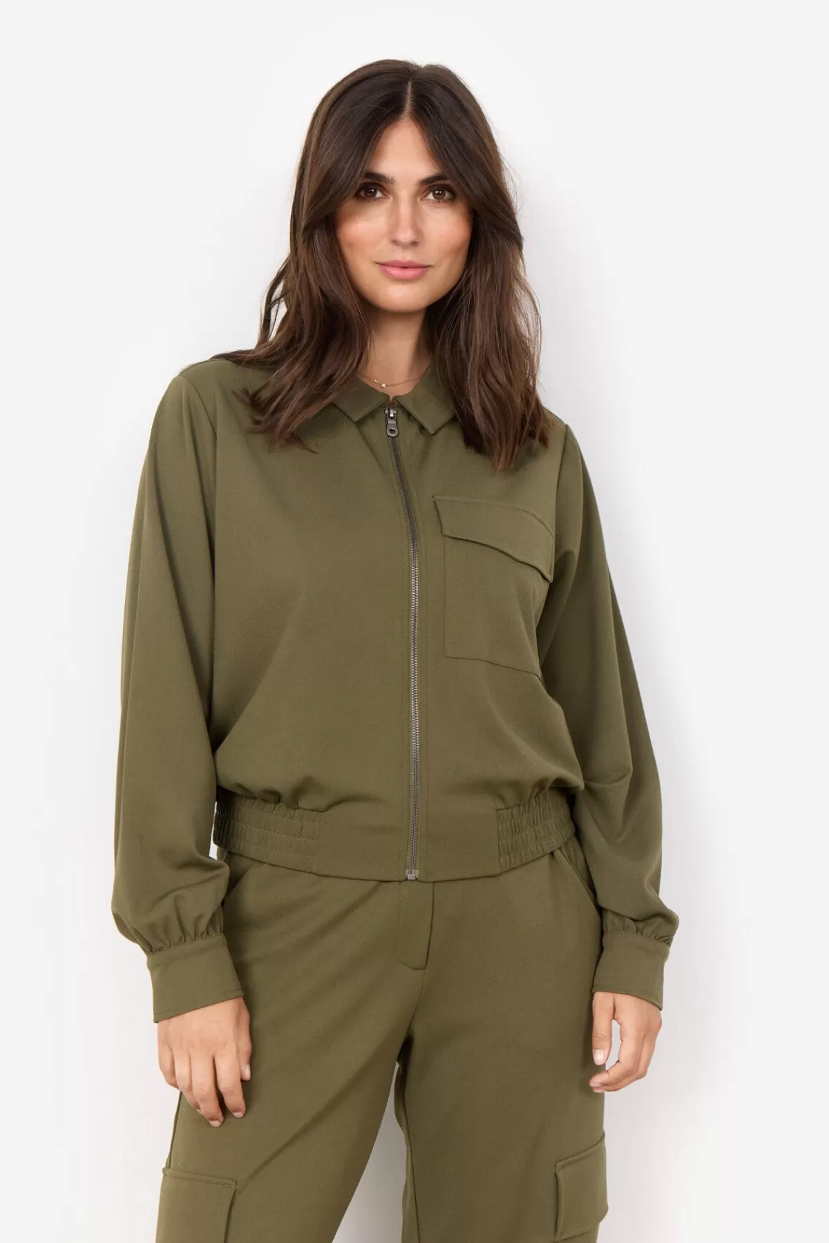 Soyaconcept Outerwear-SC-SIHAM 73 Jacket Olive