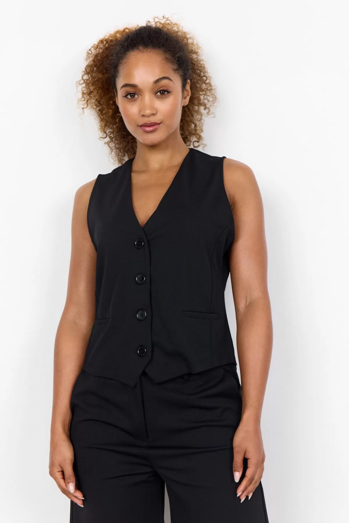 Soyaconcept T-Shirts And Tops-SC-SIHAM 78 Waistcoat Black