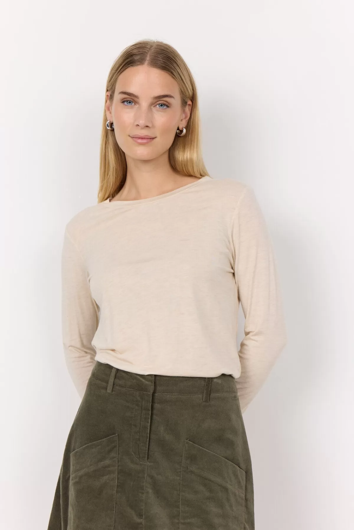 Soyaconcept T-Shirts And Tops-SC-TAMAR 1 T-shirt Cream