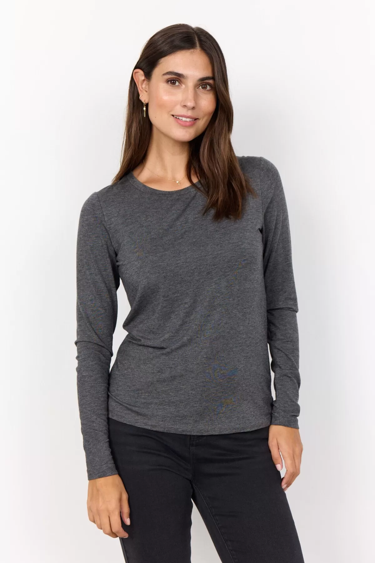 Soyaconcept T-Shirts And Tops-SC-TAMAR 1 T-shirt Dark grey