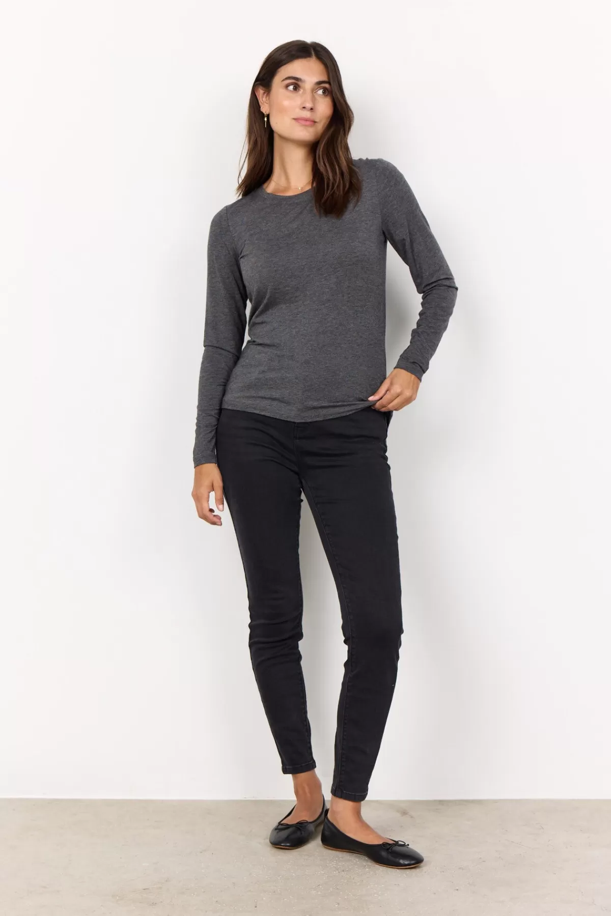 Soyaconcept T-Shirts And Tops-SC-TAMAR 1 T-shirt Dark grey